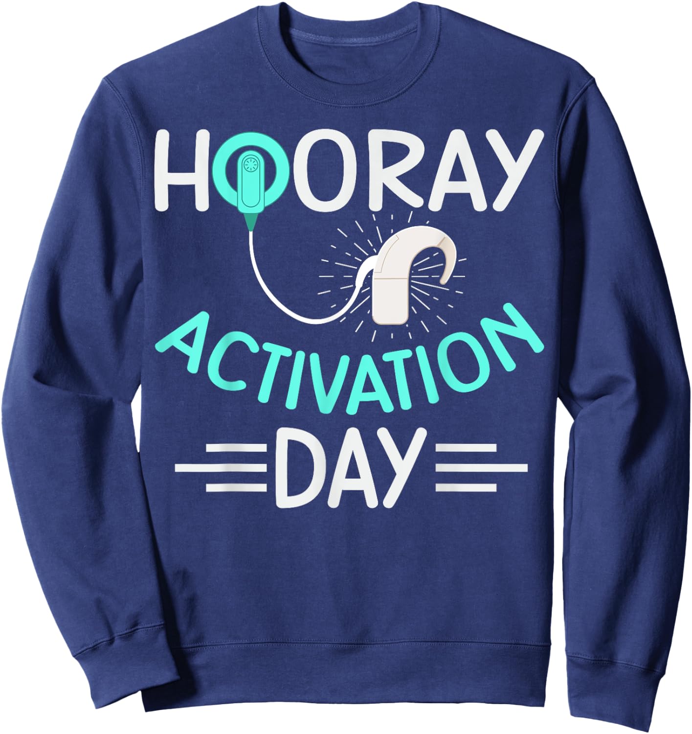 Cochlear Implant Design for a Cochlear Implant User Sweatshirt - Sweatshirt | Navy
