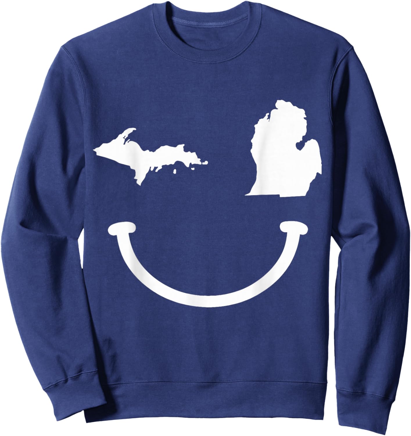 Michigan Pride State Map Vintage Funny Sweatshirt - Sweatshirt | Navy