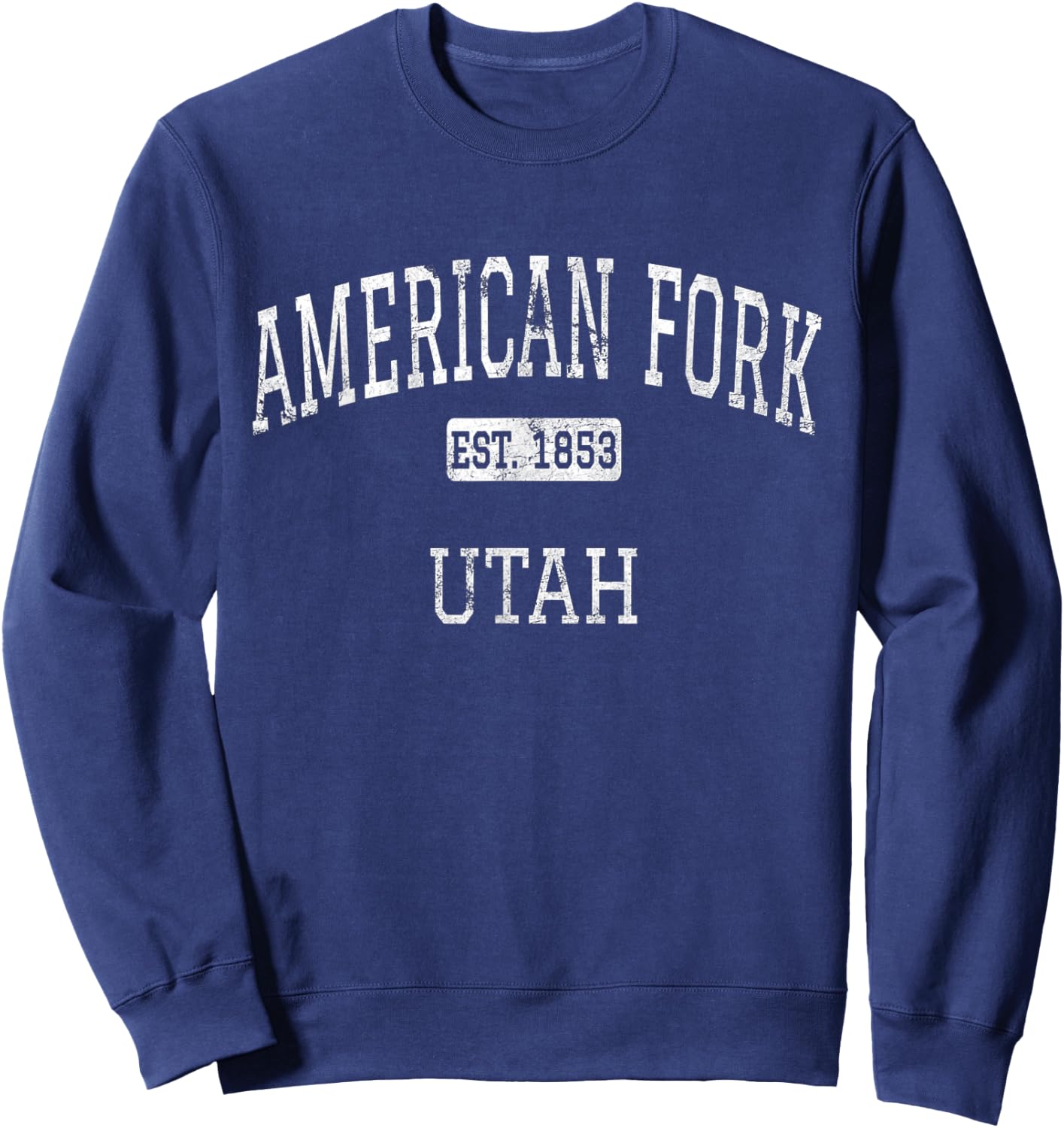 American Fork Utah UT Vintage Sweatshirt - Sweatshirt | Navy