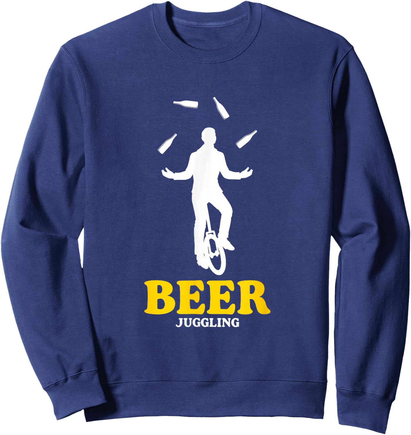 Funny Beer Juggling | Beer Bottles Juggler Sweatshirt - Sweatshirt | Navy