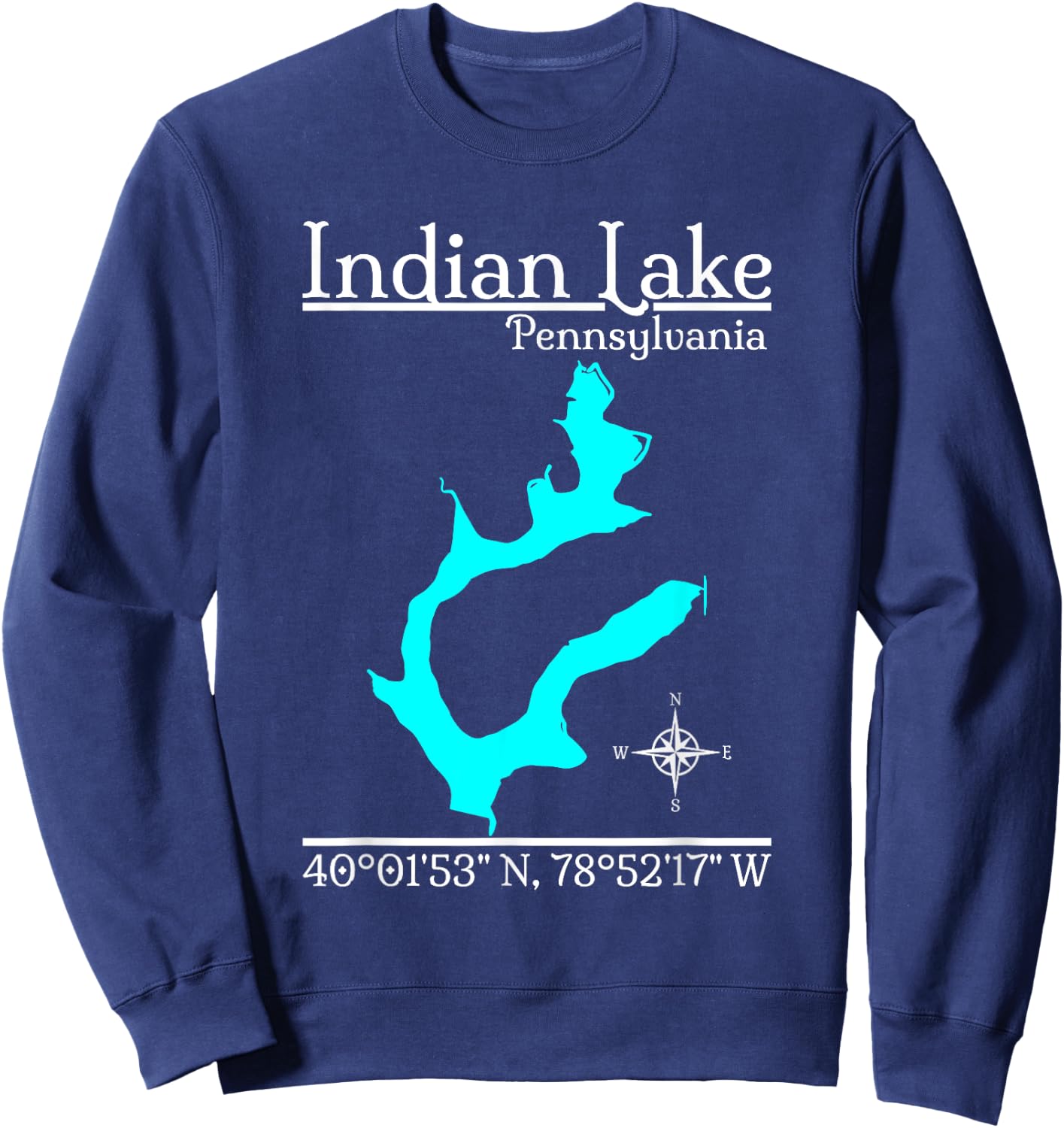 Indian Lake, Pennsylvania Sweatshirt - Sweatshirt | Navy