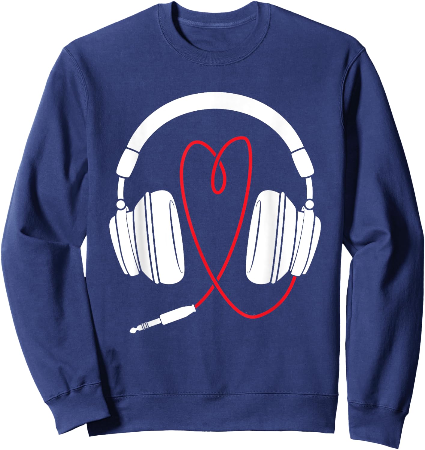 Beautiful Artsy Headohones Design - Music Love -head Phones Sweatshirt - Sweatshirt | Navy