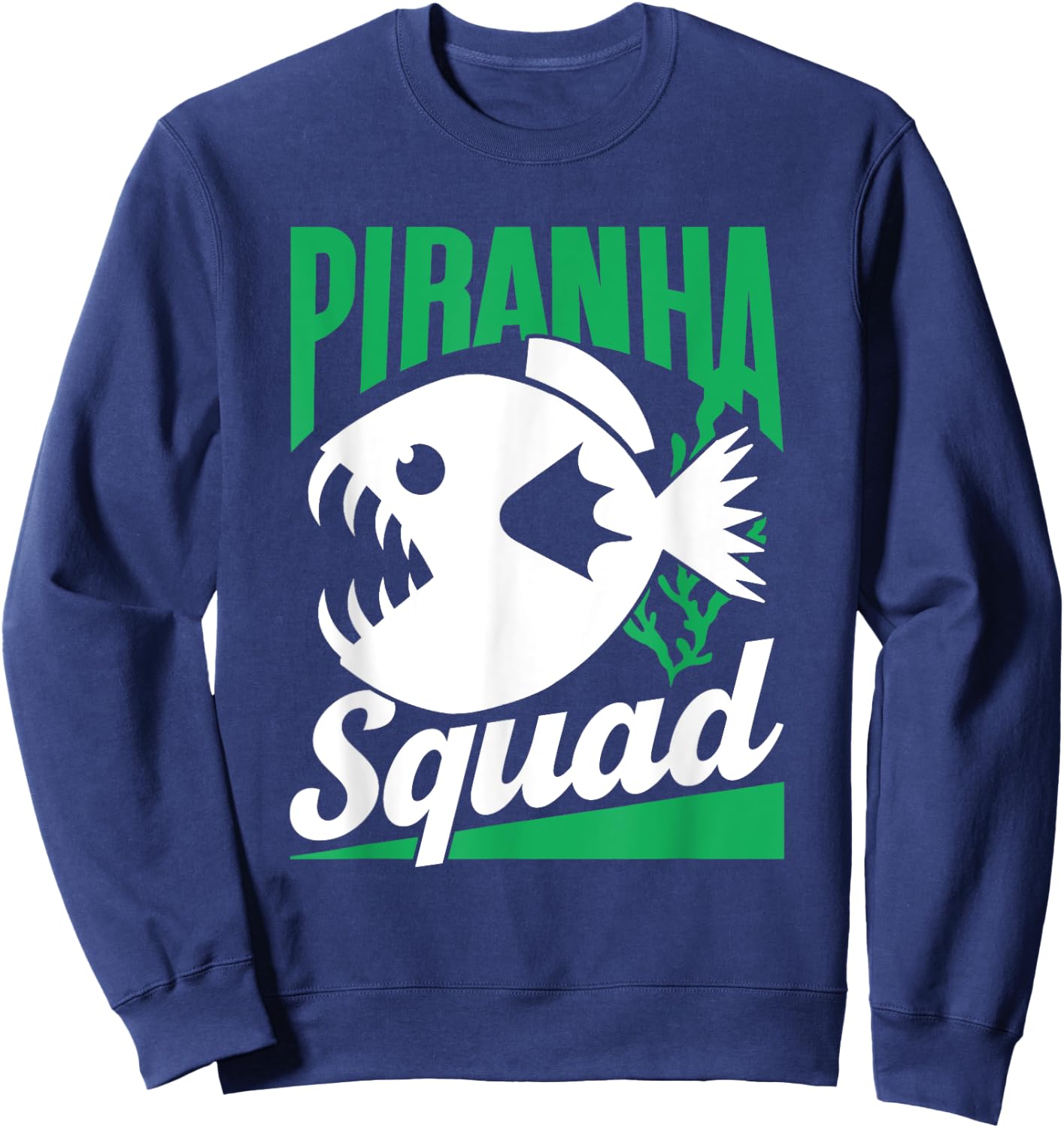 Piranha Squad Retro Lover Piranhas Fish Sweatshirt - Sweatshirt | Navy