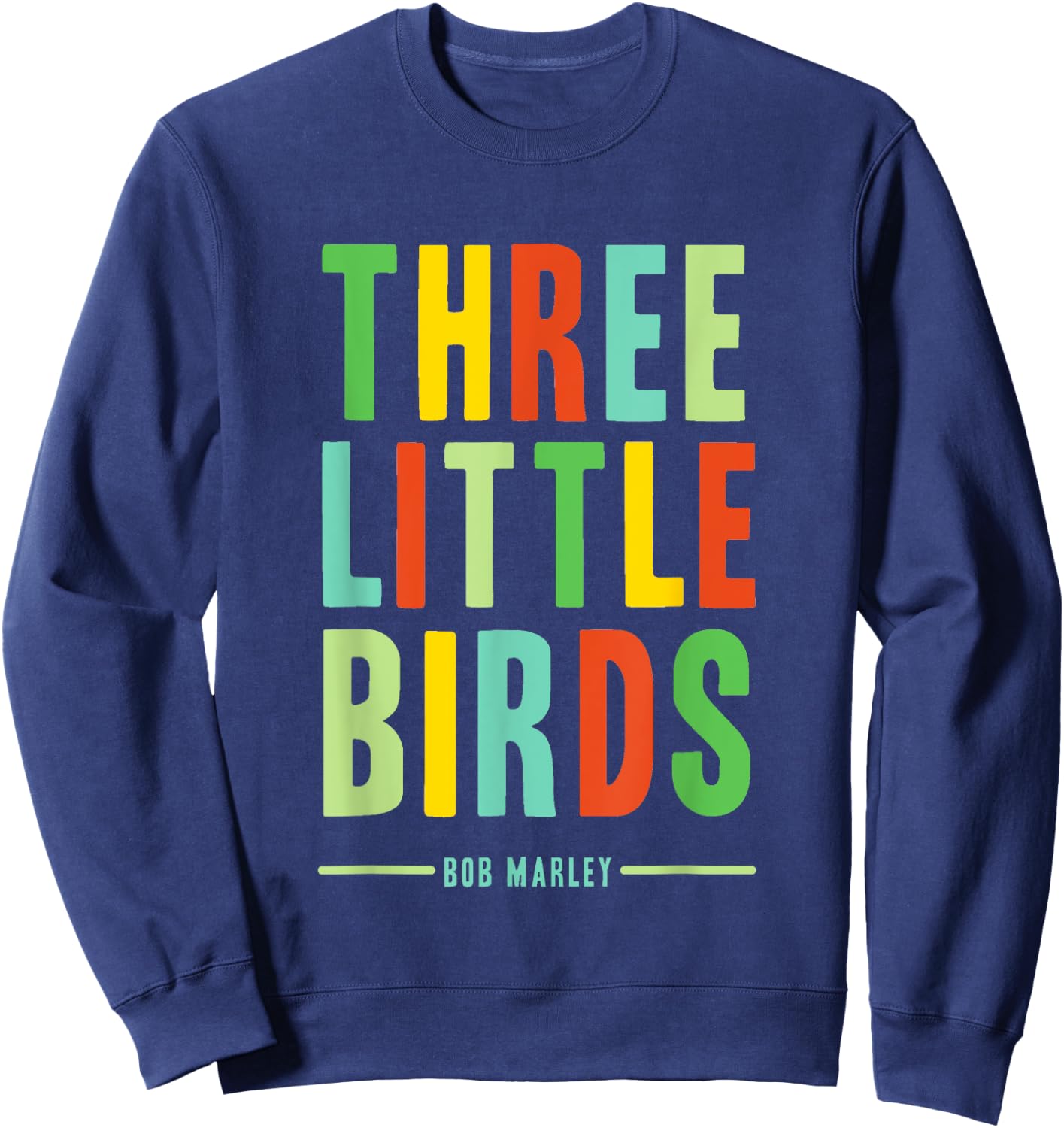 Official Bob Marley Three Little Birds Sweatshirt - Sweatshirt | Navy