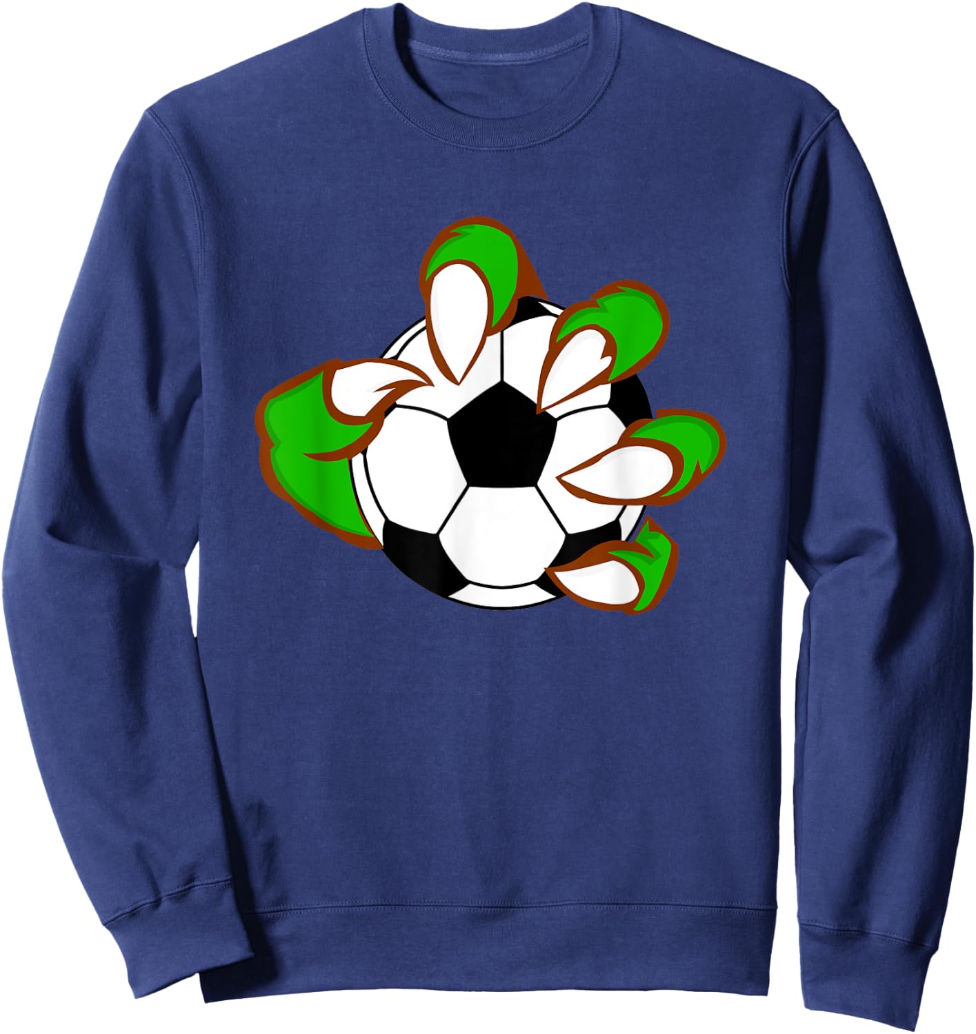 Monster Claw Football Ball Design Sport Lovers Sweatshirt - Sweatshirt | Navy