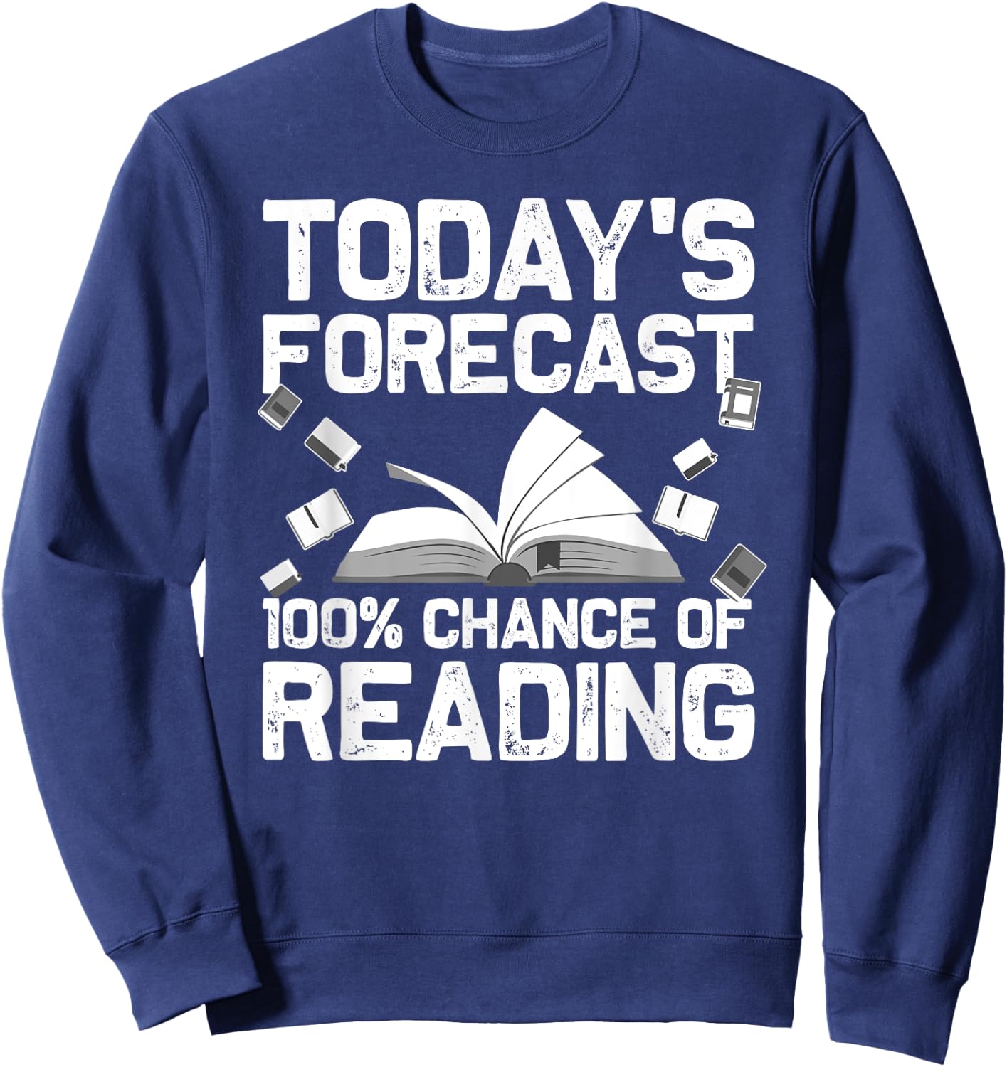 Funny Reading Art Women Bookworm Reading Book Lovers Sweatshirt - Sweatshirt | Navy