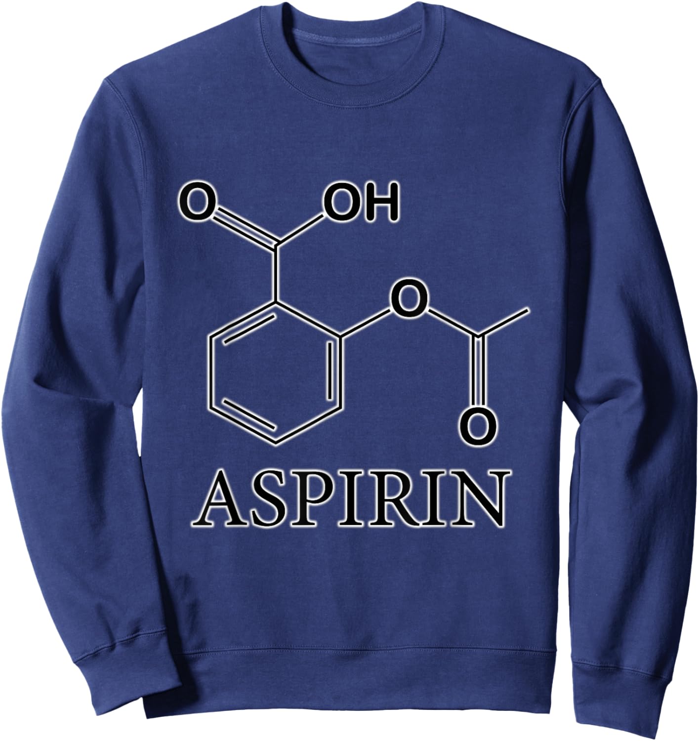 Aspirin Formula Shaped Sweatshirt - Sweatshirt | Navy