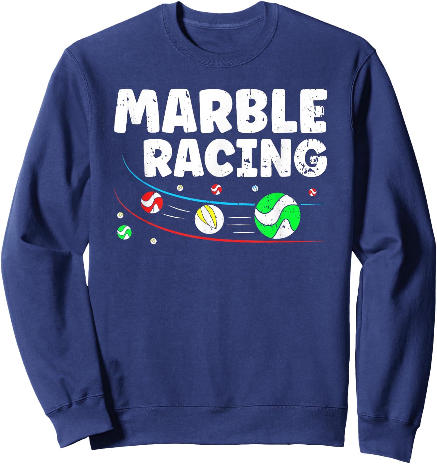 Marble Racing Marble Race Track Game Kids Adults Sweatshirt - Sweatshirt | Navy