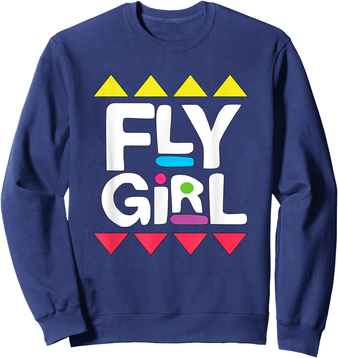 Fly Girl 80s Hip Hop Shirt for Woman 90s Old School B-Girl Sweatshirt - Sweatshirt | Navy