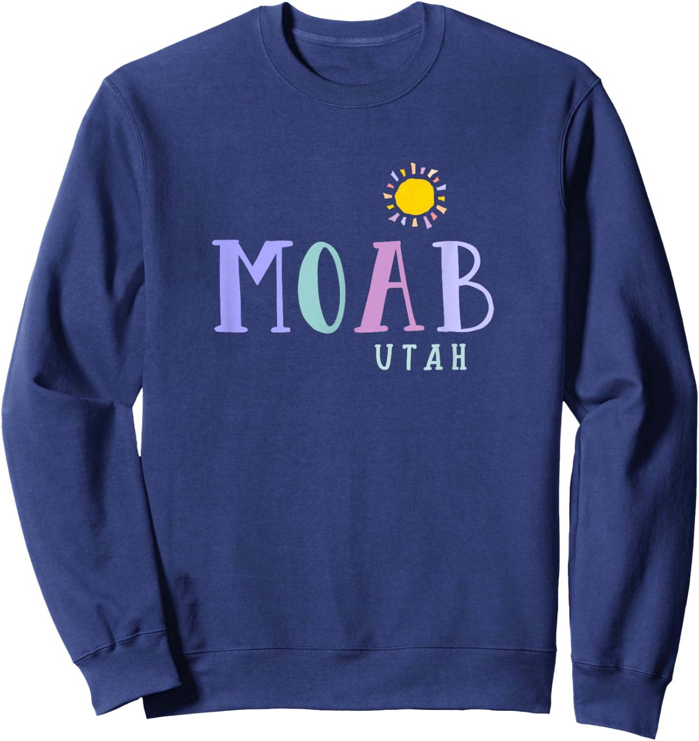 MOAB Utah cool souvenir design Sweatshirt - Sweatshirt | Navy