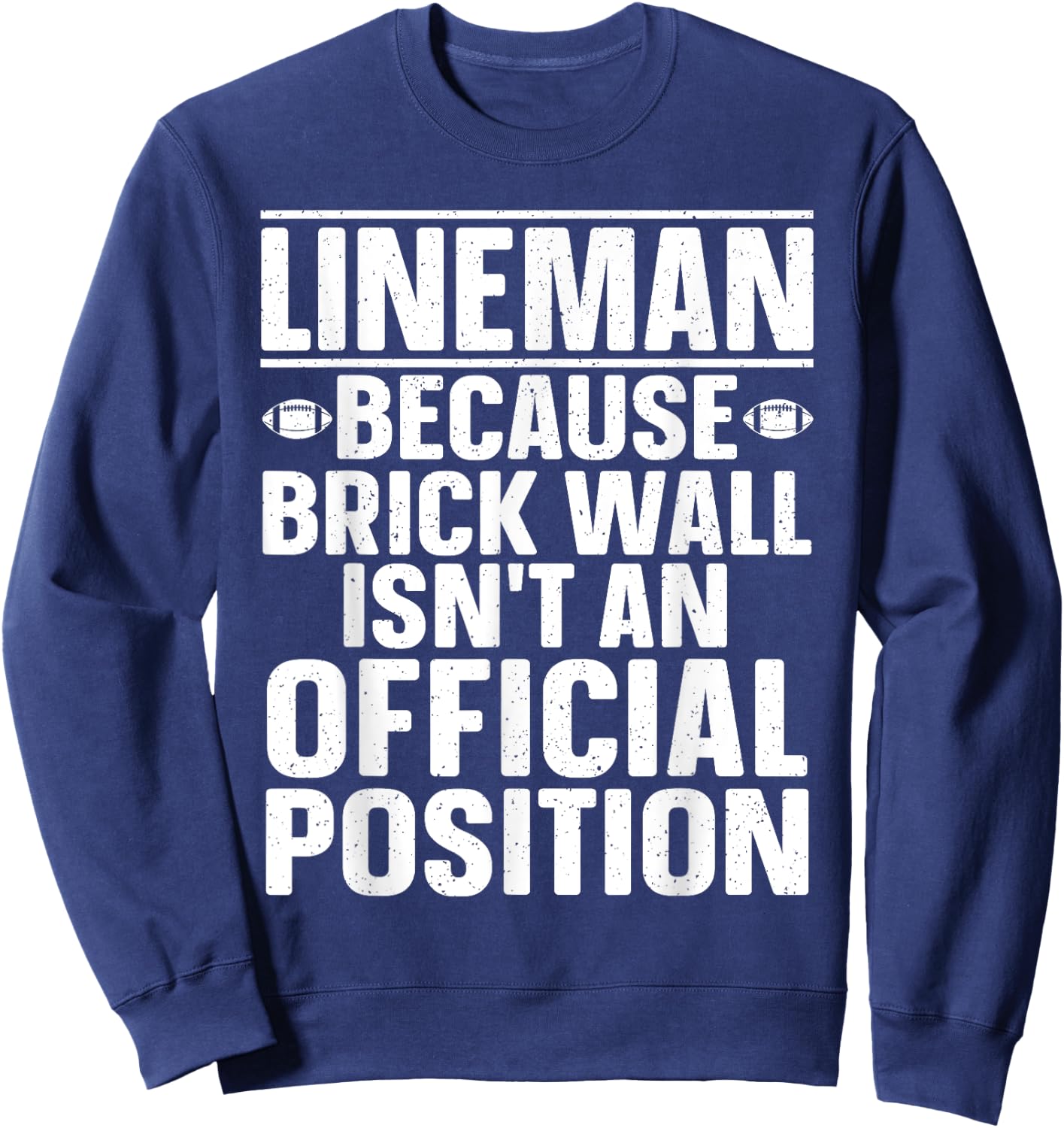 Lineman Football Art Women Football Player Lineman Sweatshirt - Sweatshirt | Navy
