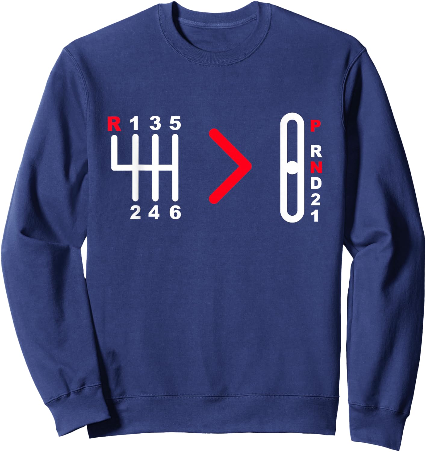 Manual Transmission Car Manual Gearbox Stick Shifting Car Sweatshirt - Sweatshirt | Navy