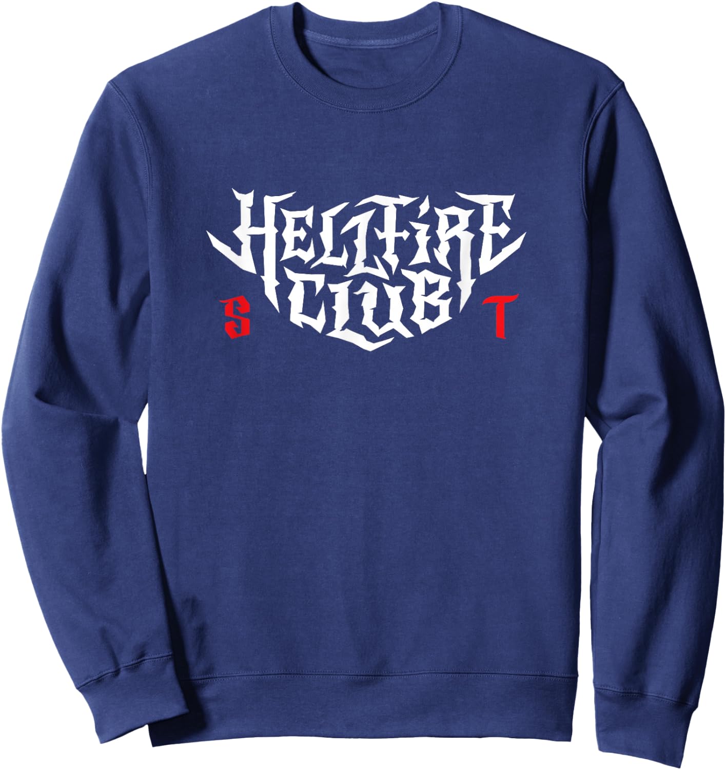 Stranger Things Vintage Retro Hellfire Club Spooky Logo Sweatshirt - Sweatshirt | Navy