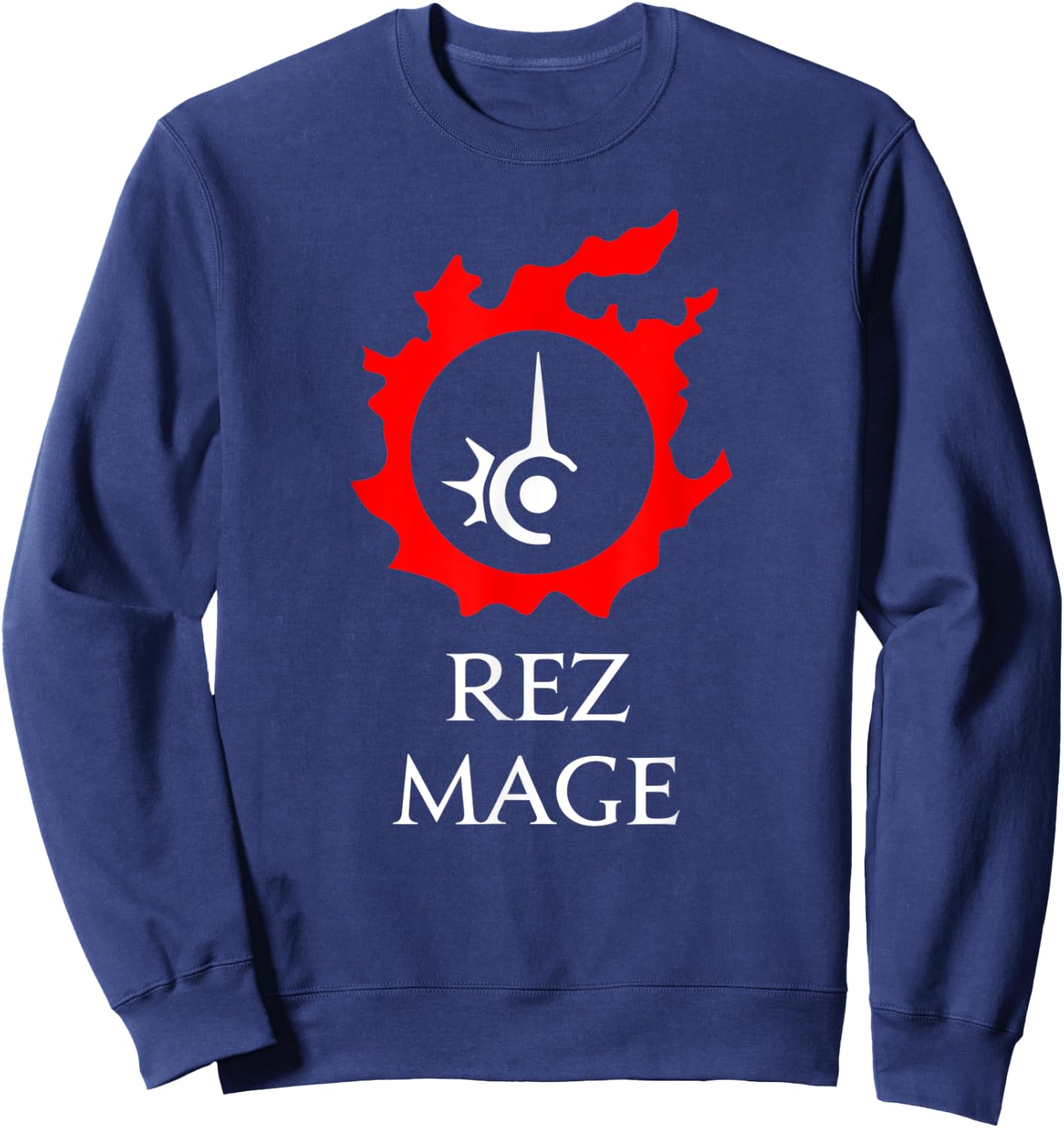 Red Mage Funny meme for MMORPG gamers - RDM Rez Mage Sweatshirt - Sweatshirt | Navy