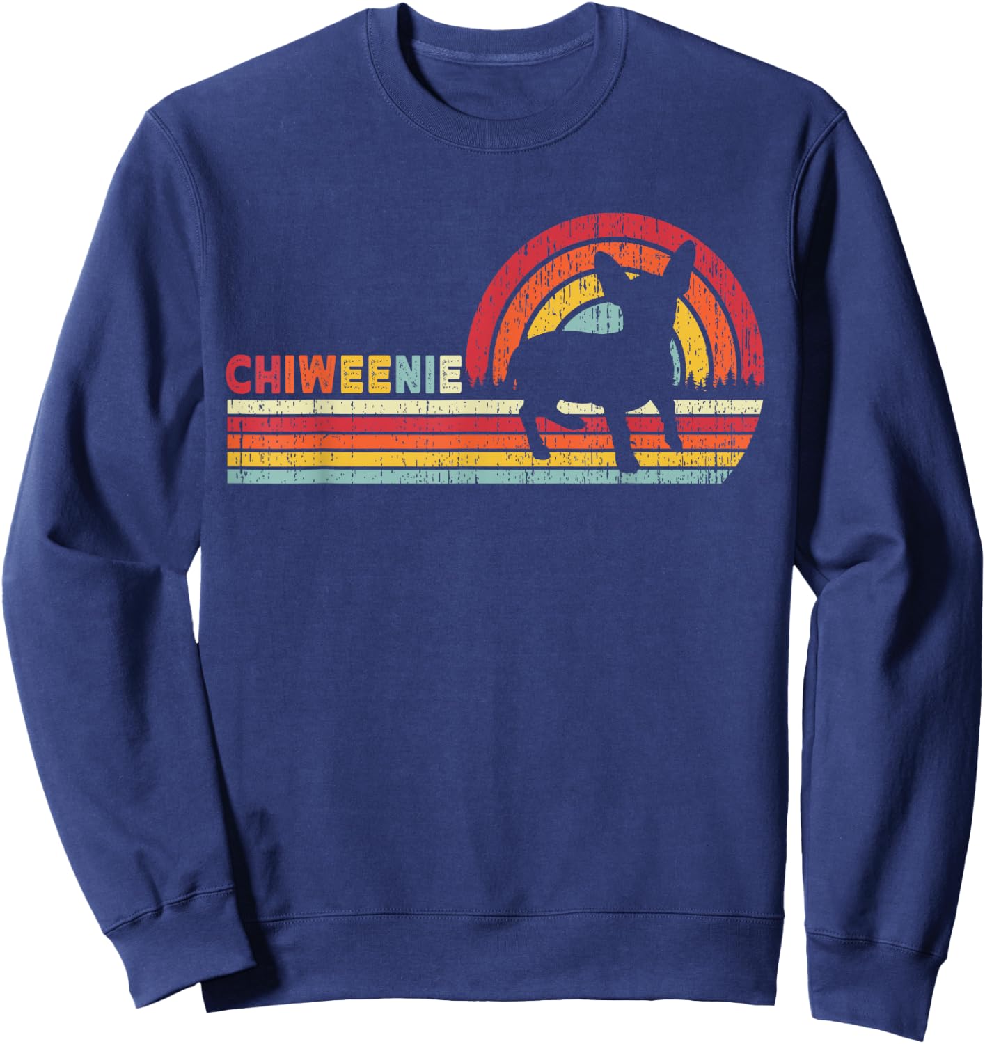 Vintage Chiweenie Dog Lovers Owner Funny Chiweenie Sweatshirt - Sweatshirt | Navy