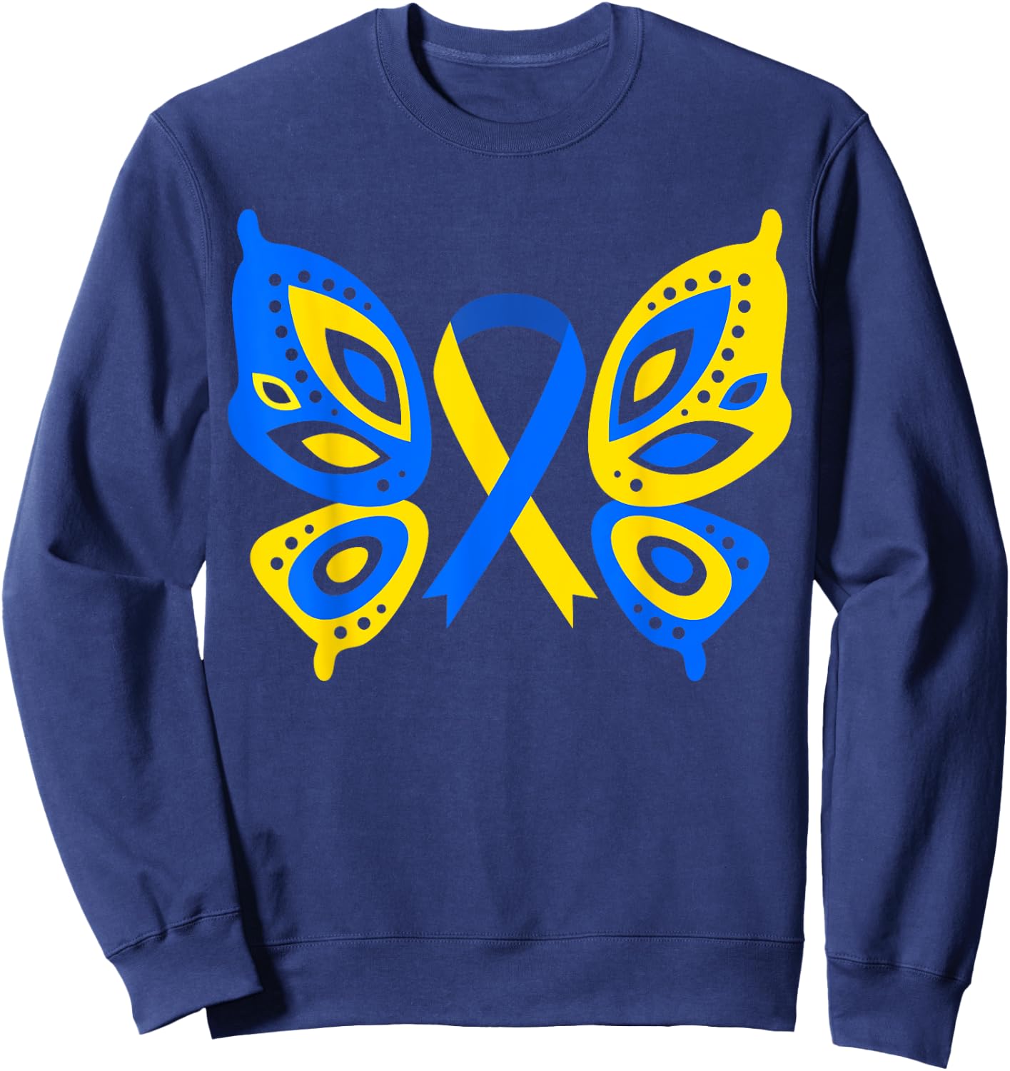 World Down Syndrome Day Butterfly Sweatshirt - Sweatshirt | Navy