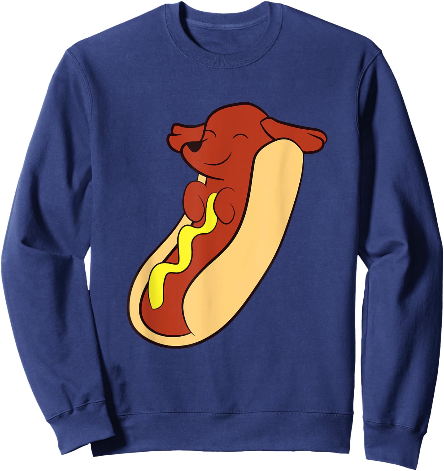 Hotdog Lover Hotdog Dachshund Hot Dog Women Girls Kids Sweatshirt - Sweatshirt | Navy