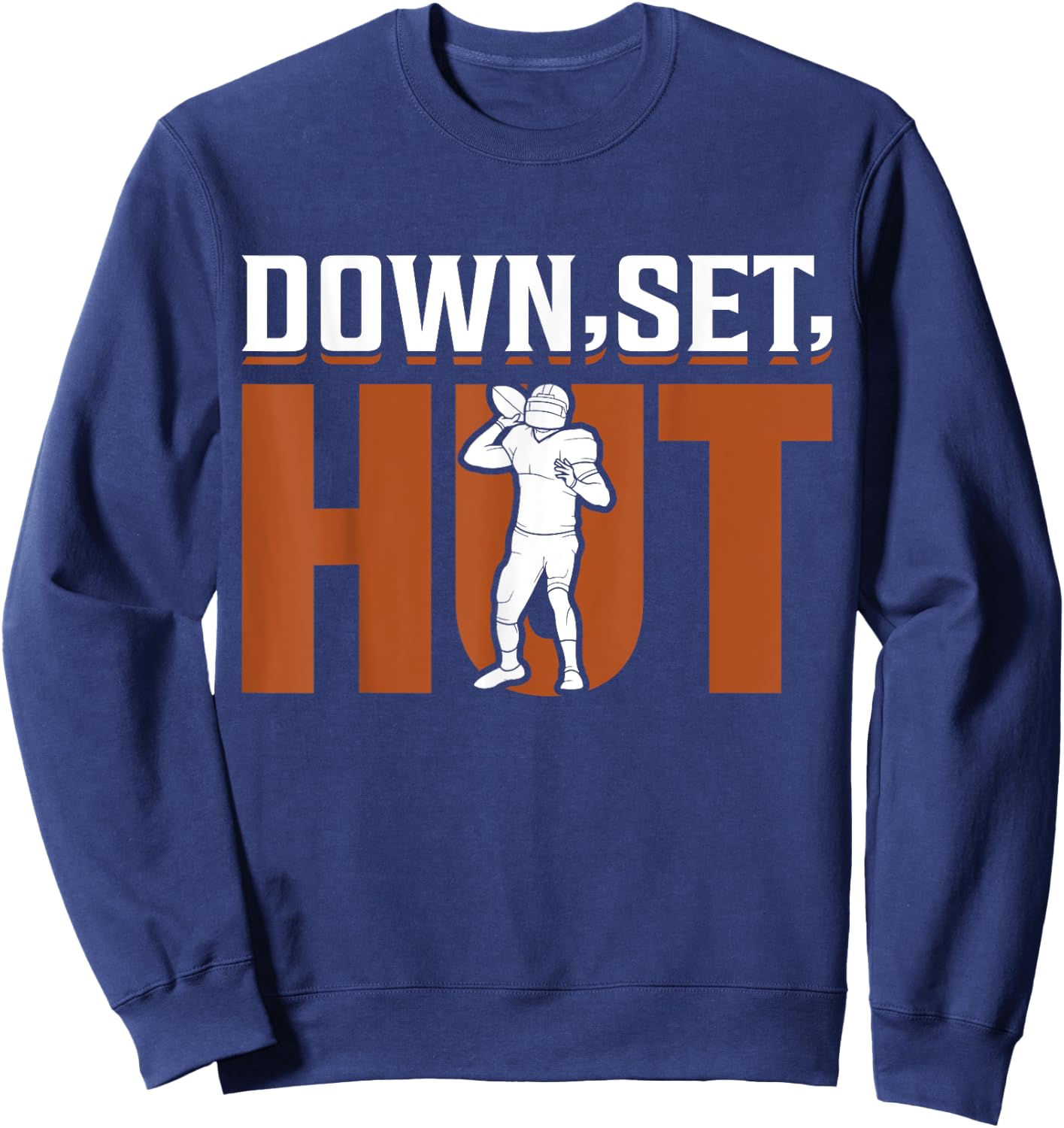 Down Set Hut - American Football Sweatshirt - Sweatshirt | Navy