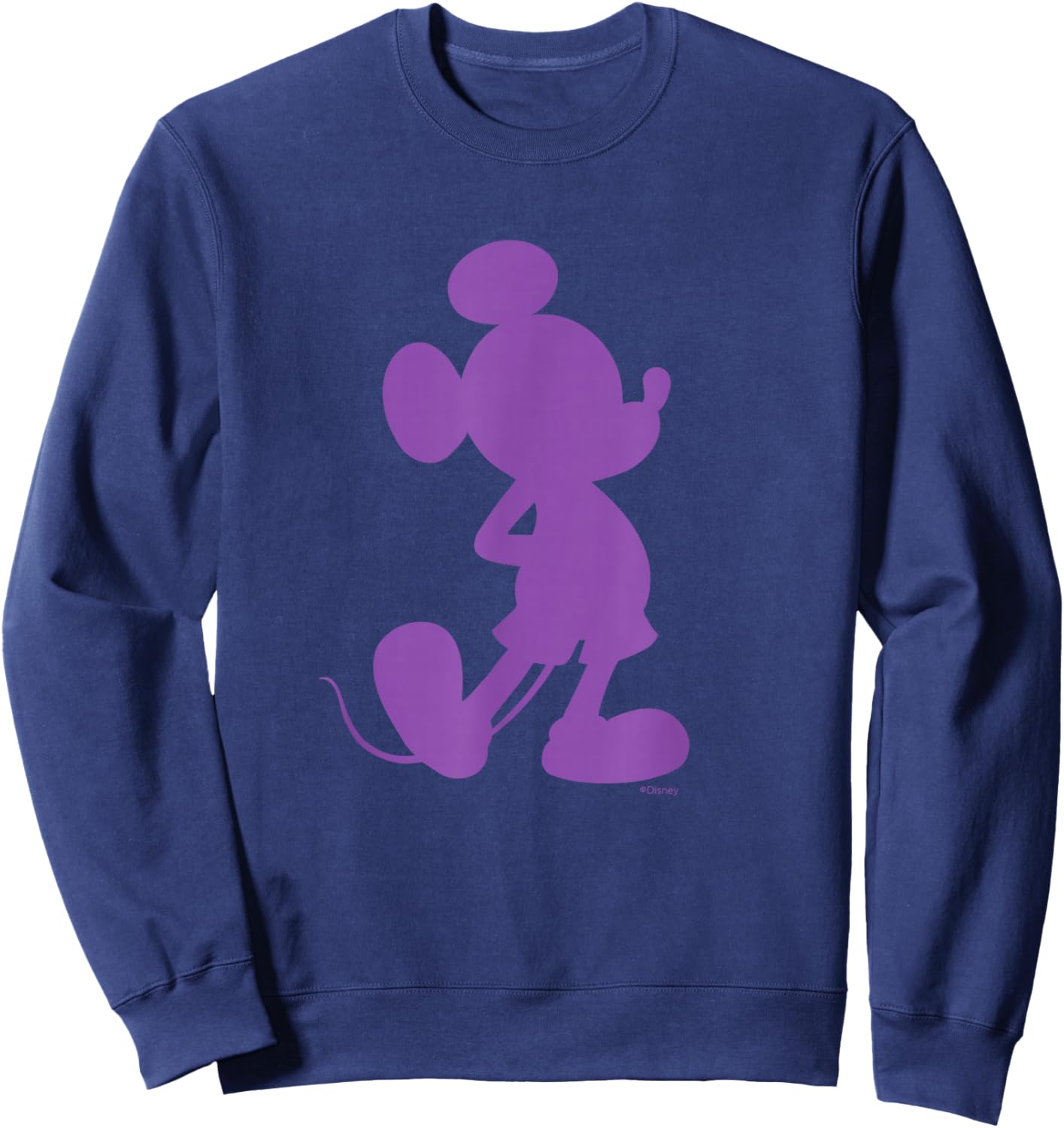 Disney Mickey Mouse Pride Classic Pose Purple Icon Fill Sweatshirt - Sweatshirt | Navy