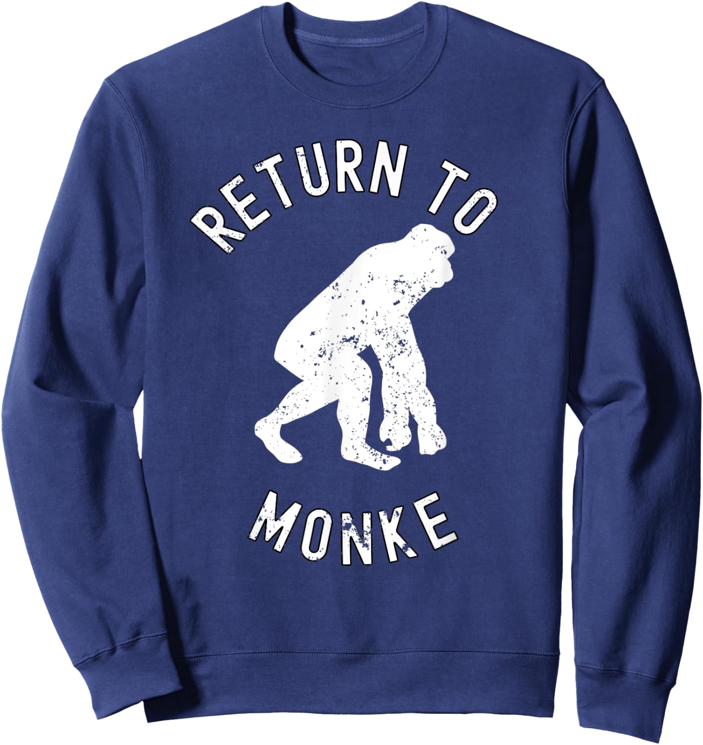 Return To Monke Meme Sweatshirt - Sweatshirt | Navy