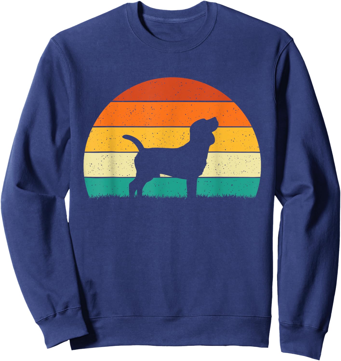 Retro Vintage Beagle - Dog Lover Animal Lover Puppy Sweatshirt - Sweatshirt | Navy