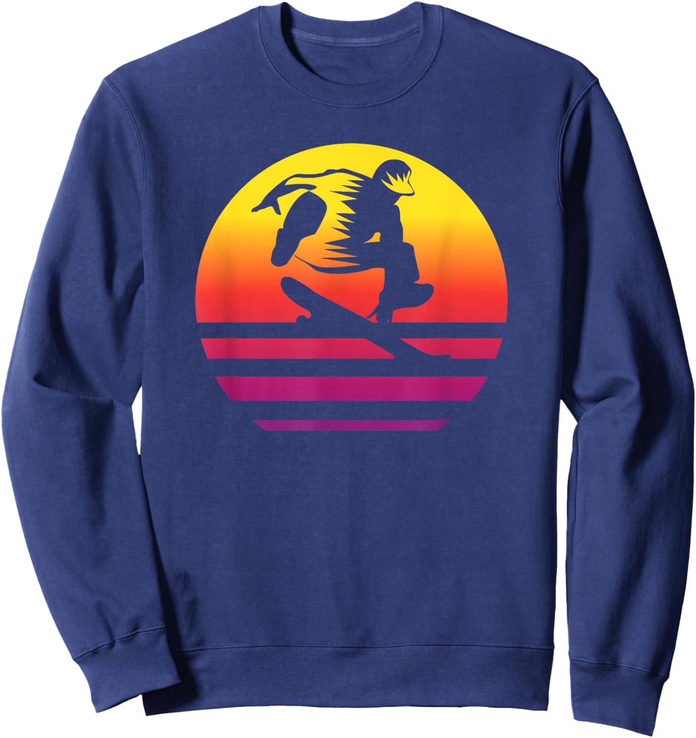 Skateboarding Retro Style Vintage Sweatshirt - Sweatshirt | Navy