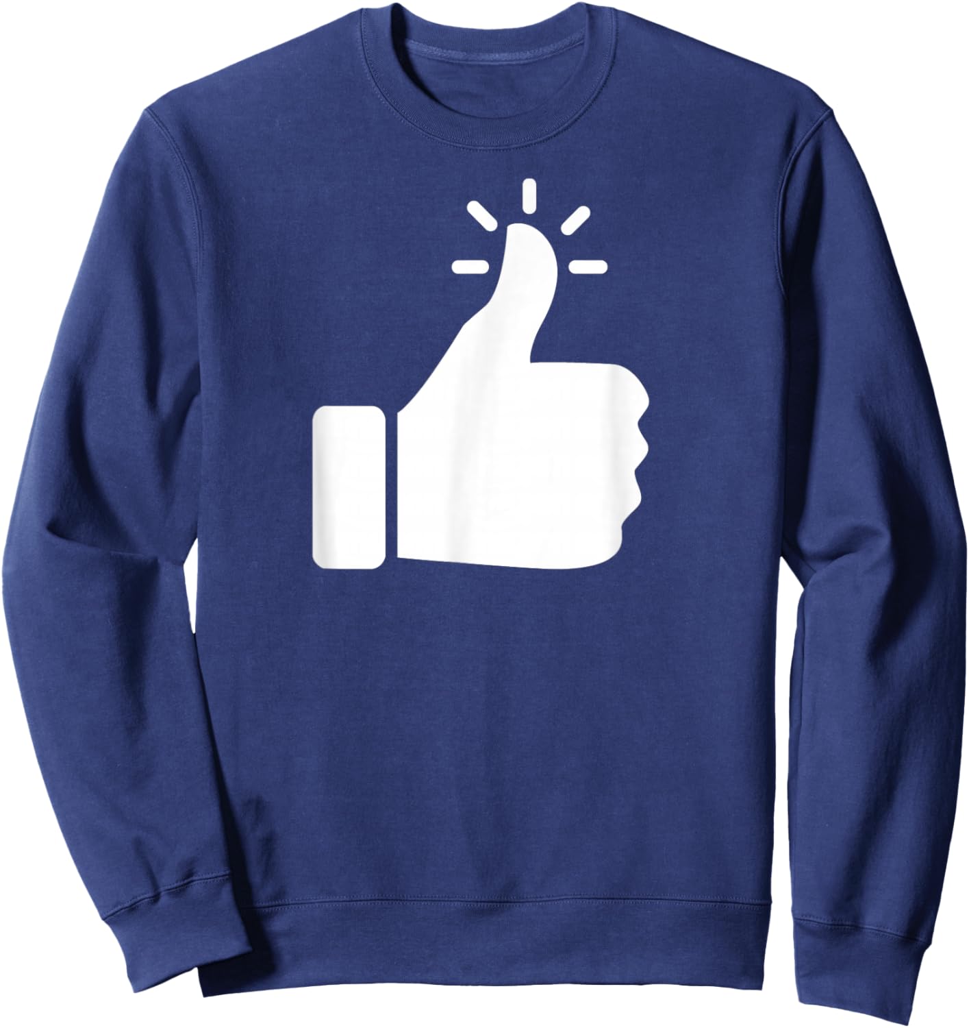 Likeable Thumbs Up Clothing | Funny & Cute Like Button Sweatshirt - Sweatshirt | Navy