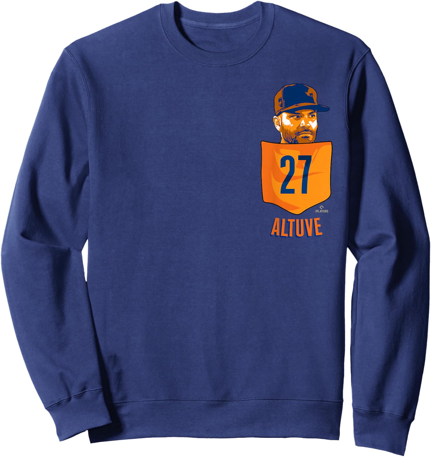 Jose Altuve Houston Baseball Pocket MLBPA Sweatshirt - Sweatshirt | Navy