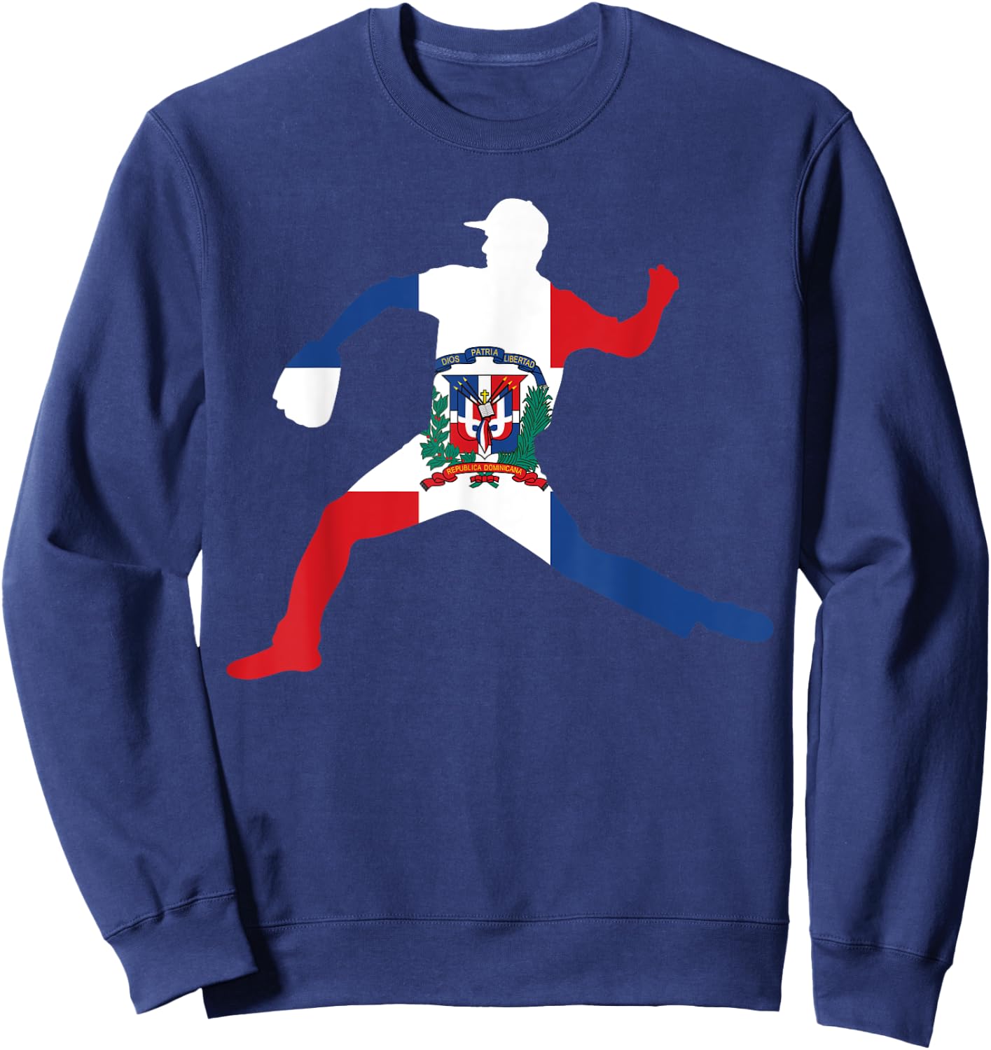 Dominican Flag - Dominican Republic Baseball Sweatshirt - Sweatshirt | Navy