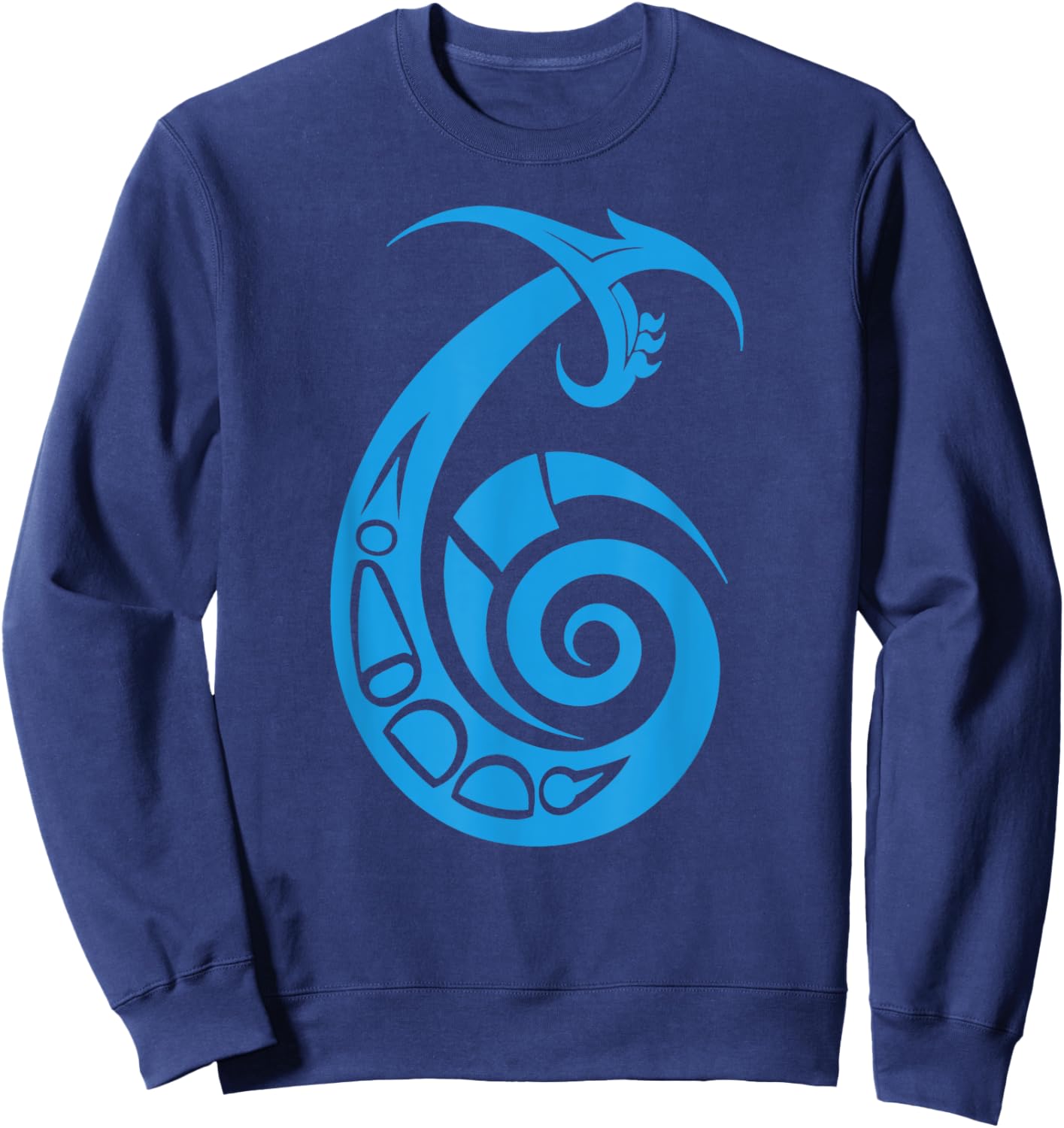 Tribal Fish Hook Shirt - Tribal Fishing - Makau Fish Hook Sweatshirt - Sweatshirt | Navy