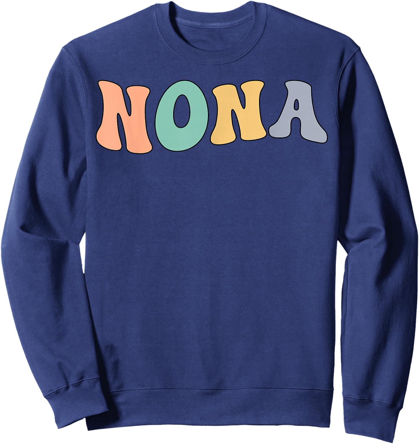 Groovy Nona Grandmother Nona Grandma Sweatshirt - Sweatshirt | Navy