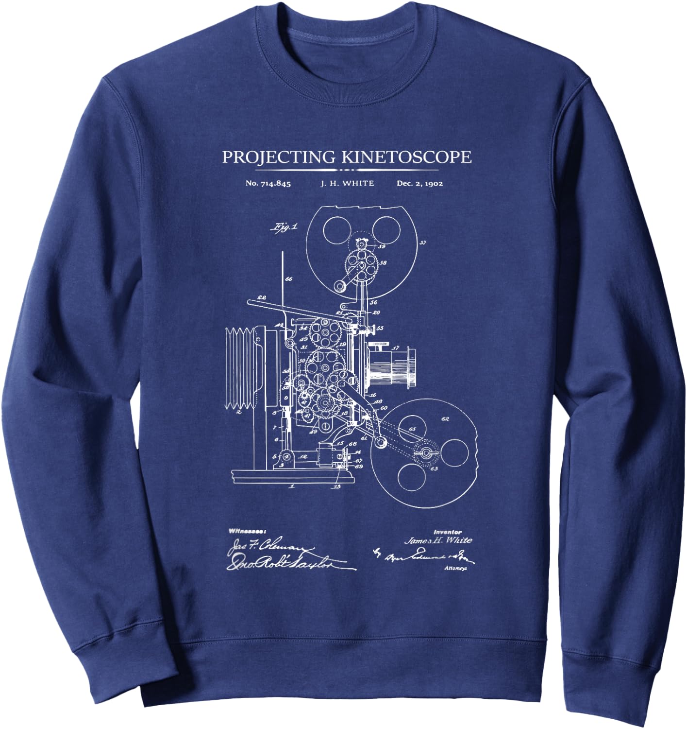 Projector patent filmmaker photography Sweatshirt - Sweatshirt | Navy