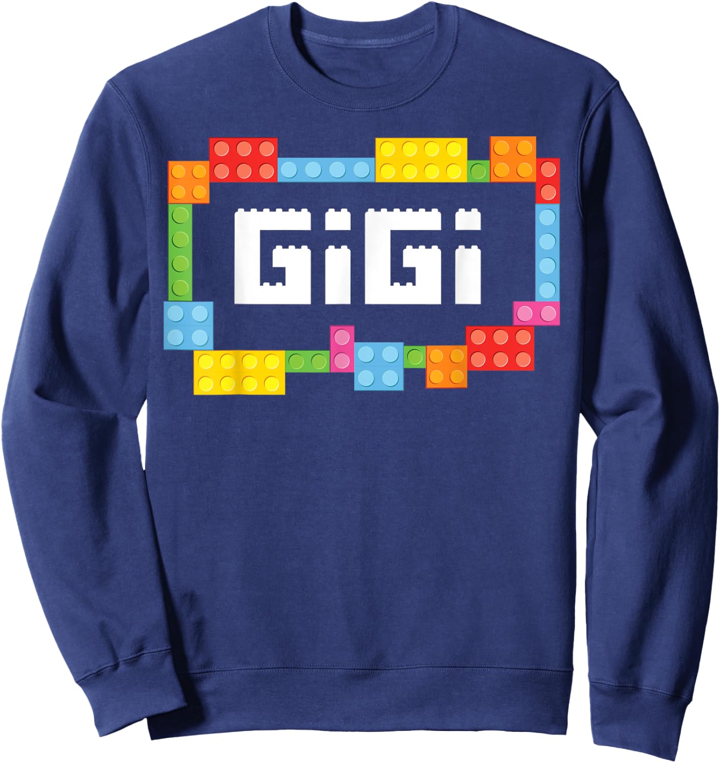 Master builder Gigi Bricks Blocks Building Family Set Sweatshirt - Sweatshirt | Navy
