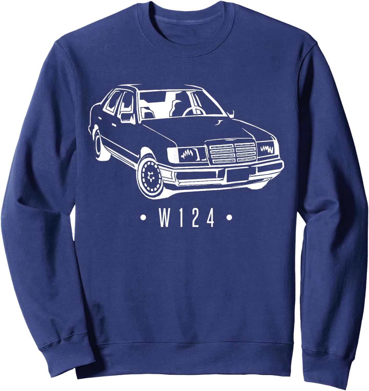 W124 Silhouette Car Oldtimer Classic Sweatshirt - Sweatshirt | Navy