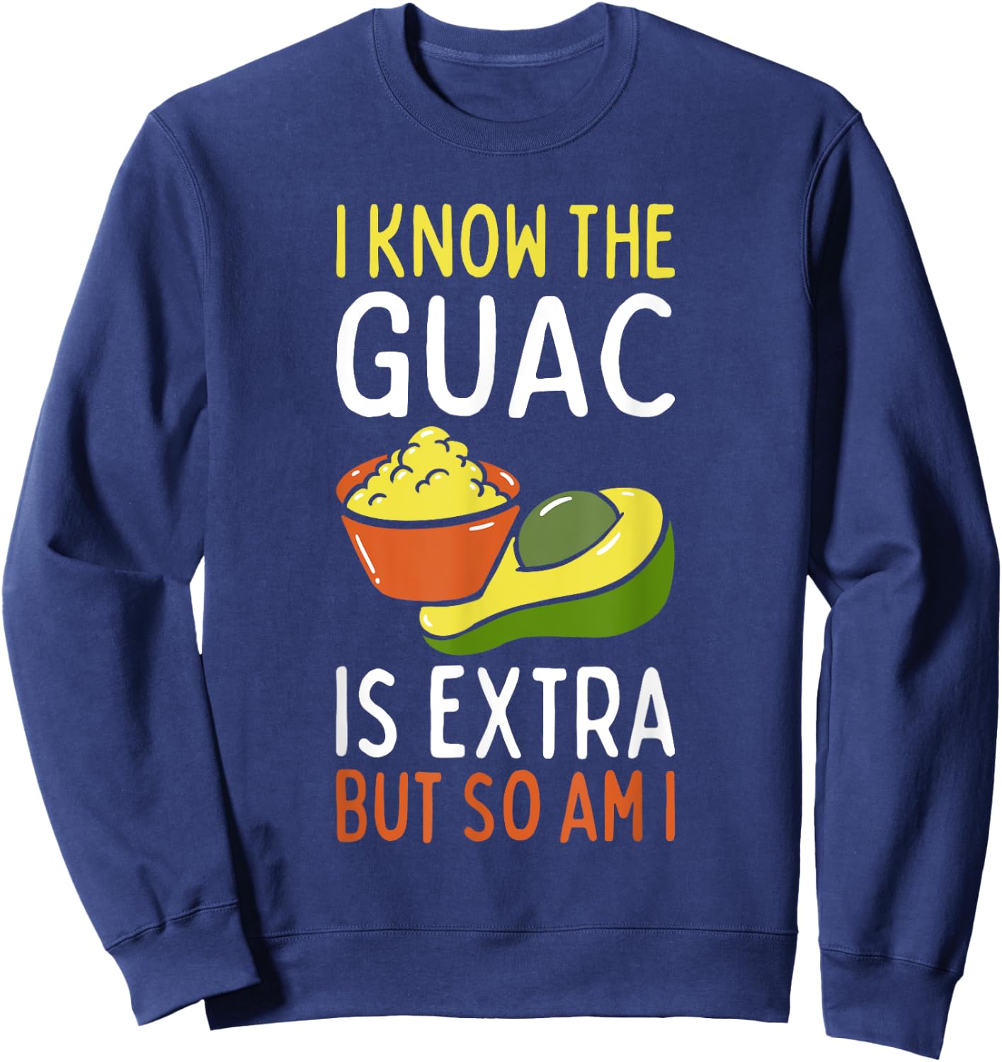 Mexican Guacamole Avocado Cinco De Mayo Sweatshirt - Sweatshirt | Navy