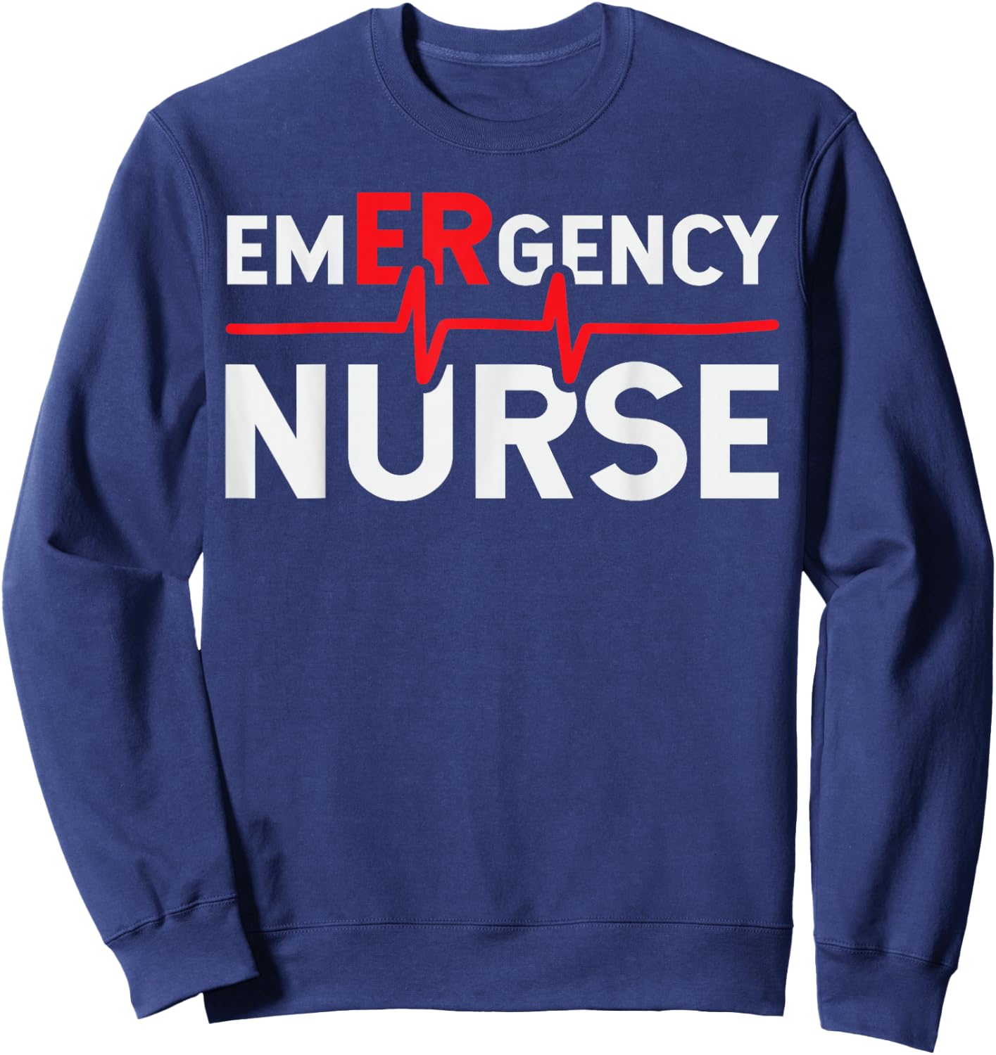 Certified Emergency Room Nurse School Technician ER Doctor Sweatshirt - Sweatshirt | Navy
