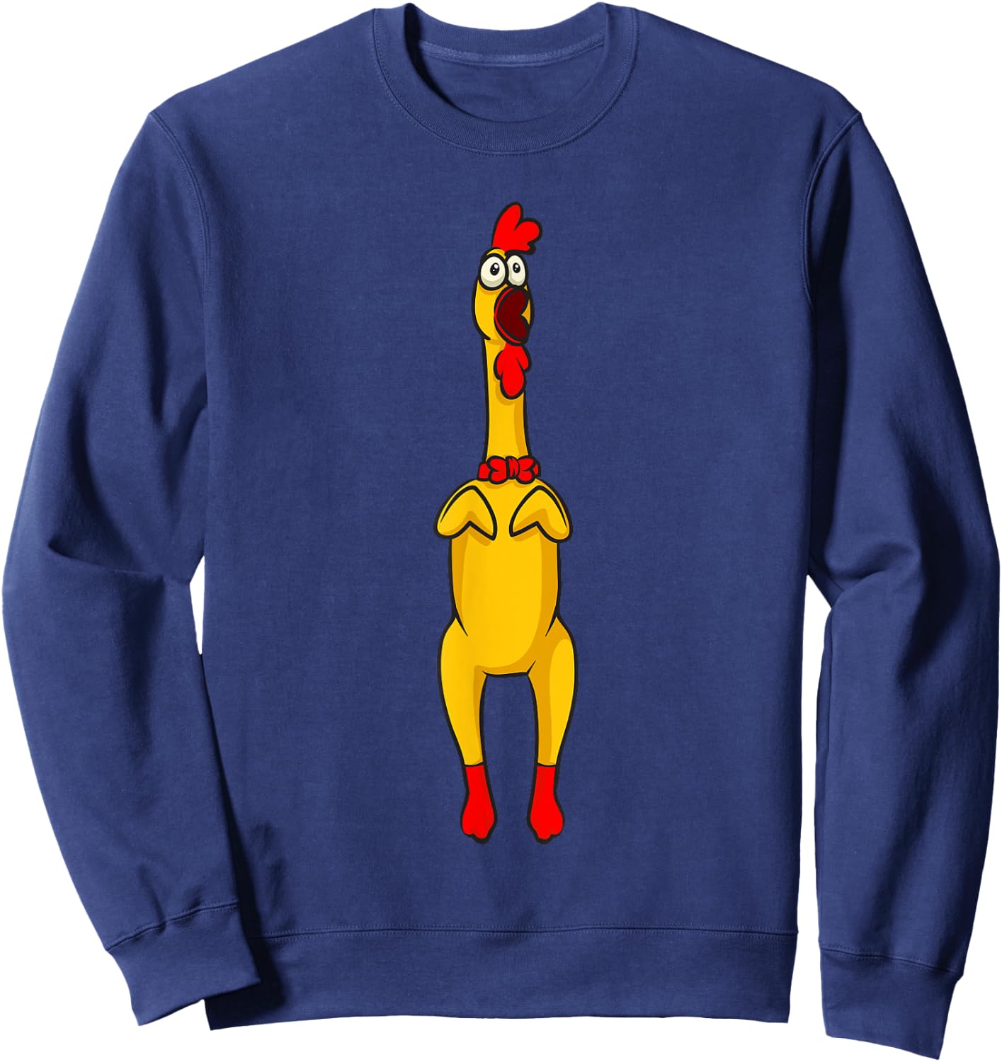 Rubber Chicken Gift & Rubber Chicken Accessoires -Adults Black Small Sweatshirt - Sweatshirt | Navy