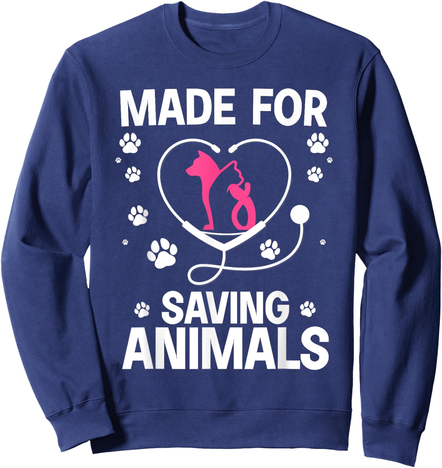 Cool Veterinarian Women Vet Assistant Technician Sweatshirt - Sweatshirt | Navy