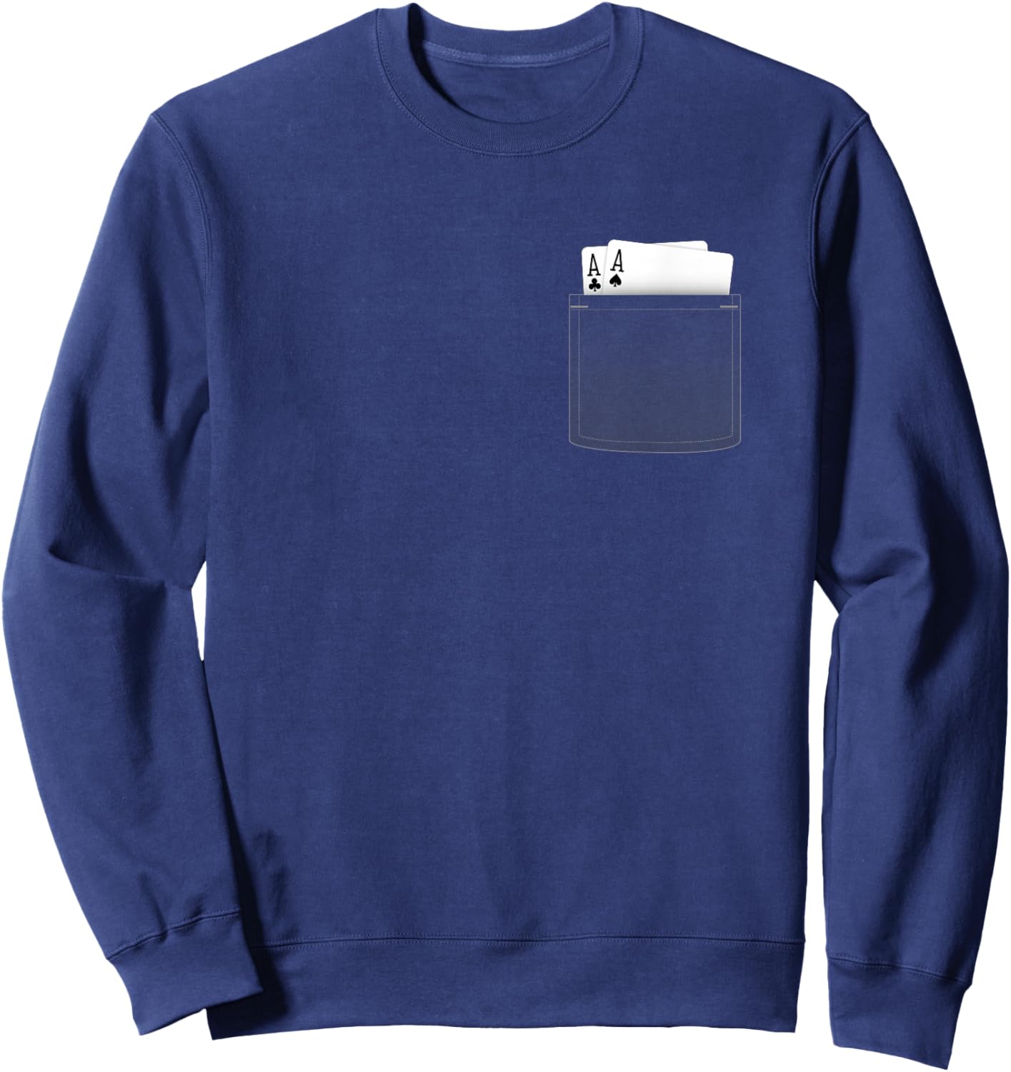 Pocket Aces Poker Shirt (Spades & Clubs) Sweatshirt - Sweatshirt | Navy