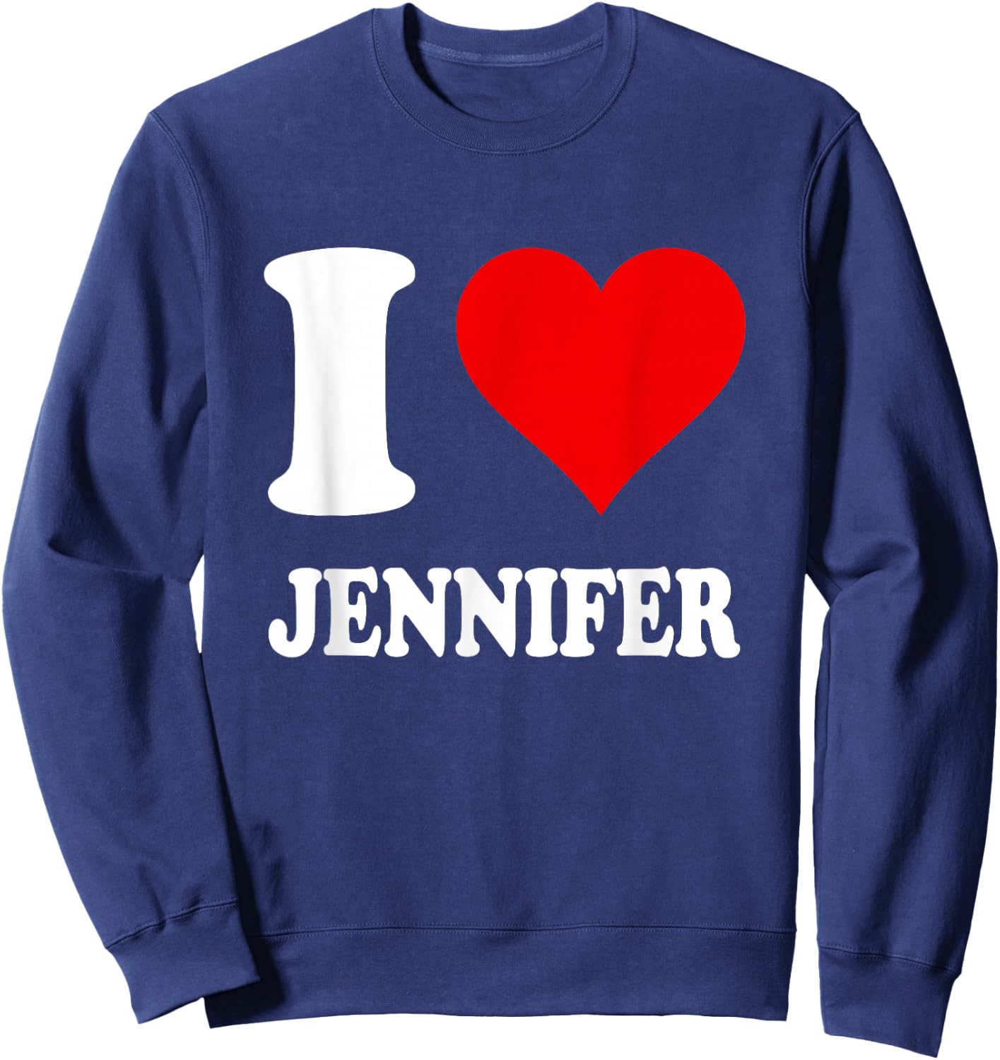 Red Heart I Love Jennifer Sweatshirt - Sweatshirt | Navy