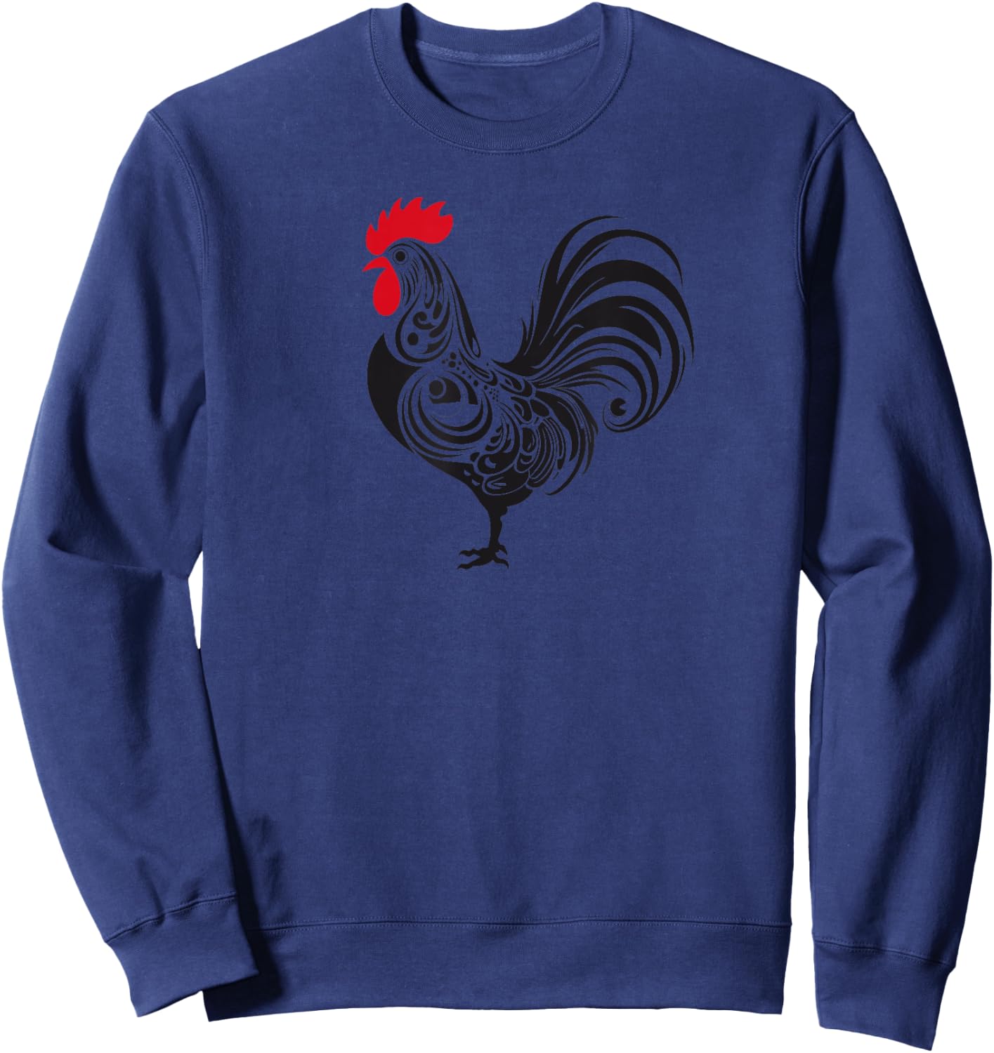 Rooster Country Farm Decor Chicken Gallo Gifts Rooster Sweatshirt - Sweatshirt | Navy