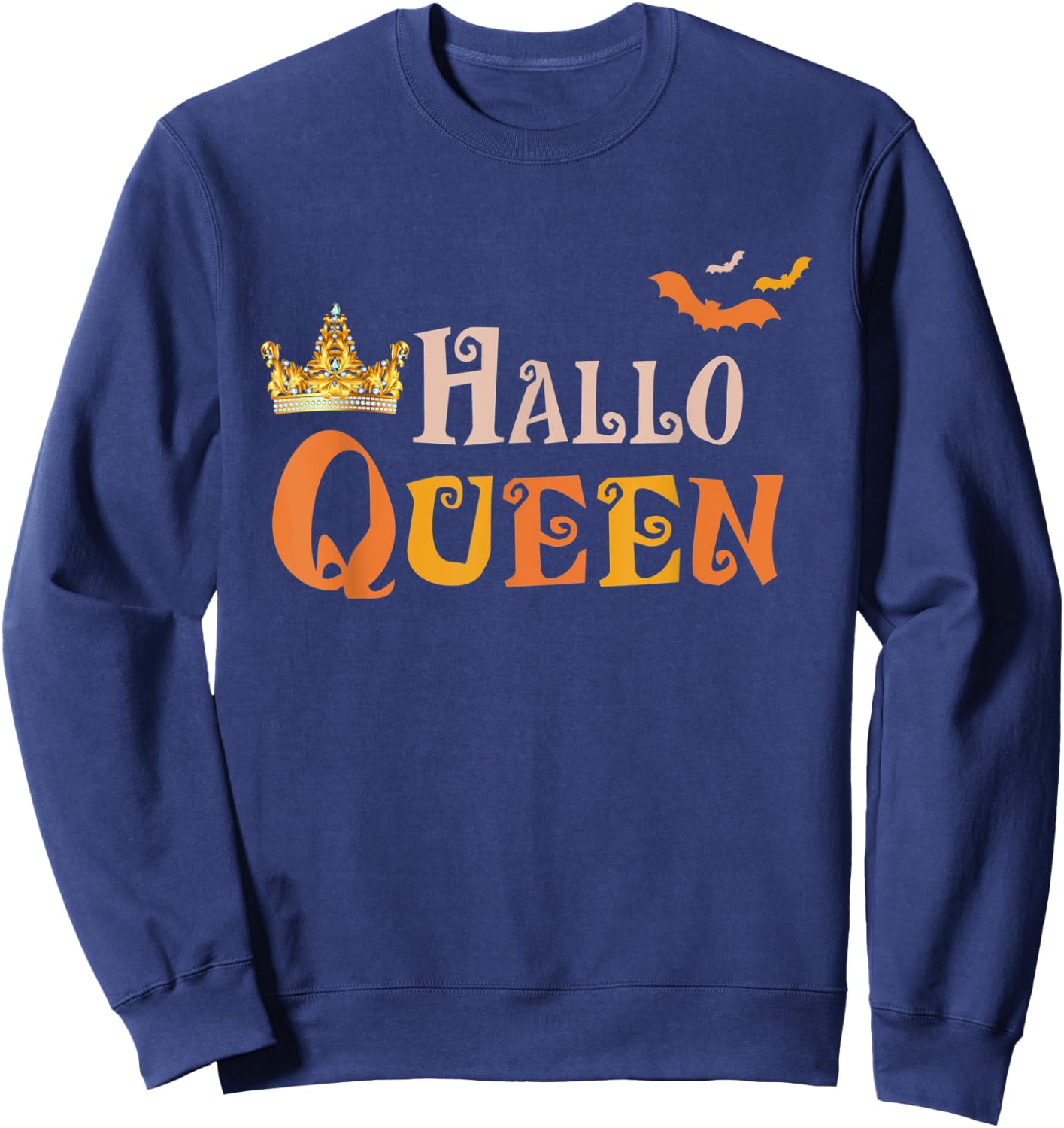 Halloqueen Crown Queen Bat Women Costume Halloween Sweatshirt - Sweatshirt | Navy
