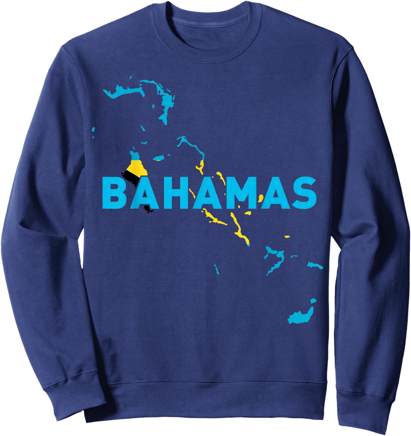 Proud Family and Patriotic Flag of Country Bahamas Sweatshirt - Sweatshirt | Navy