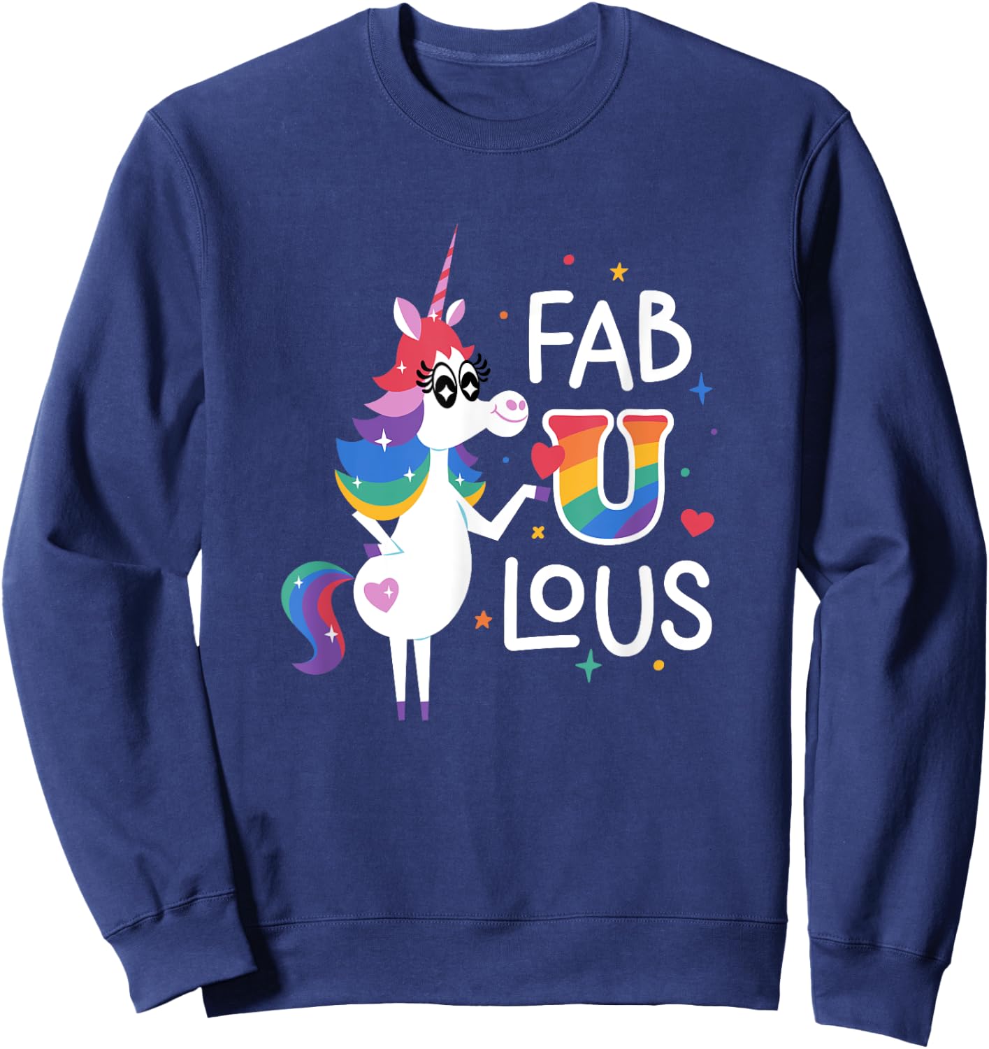 Disney Pixar Inside Out Rainbow Unicorn Fabulous Sweatshirt - Sweatshirt | Navy