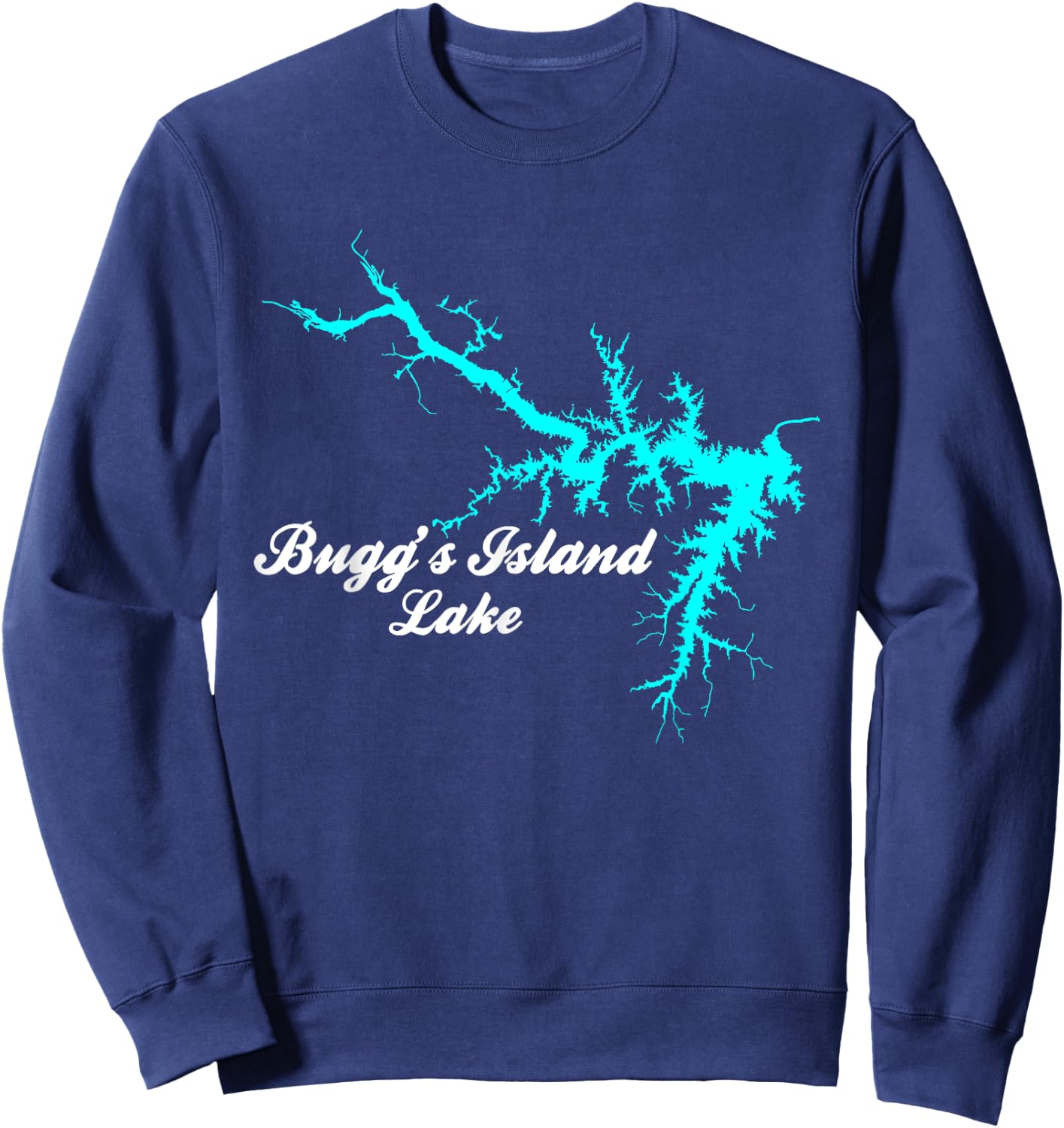 Minimalist Bugg's Island Lake - Virginia Sweatshirt - Sweatshirt | Navy