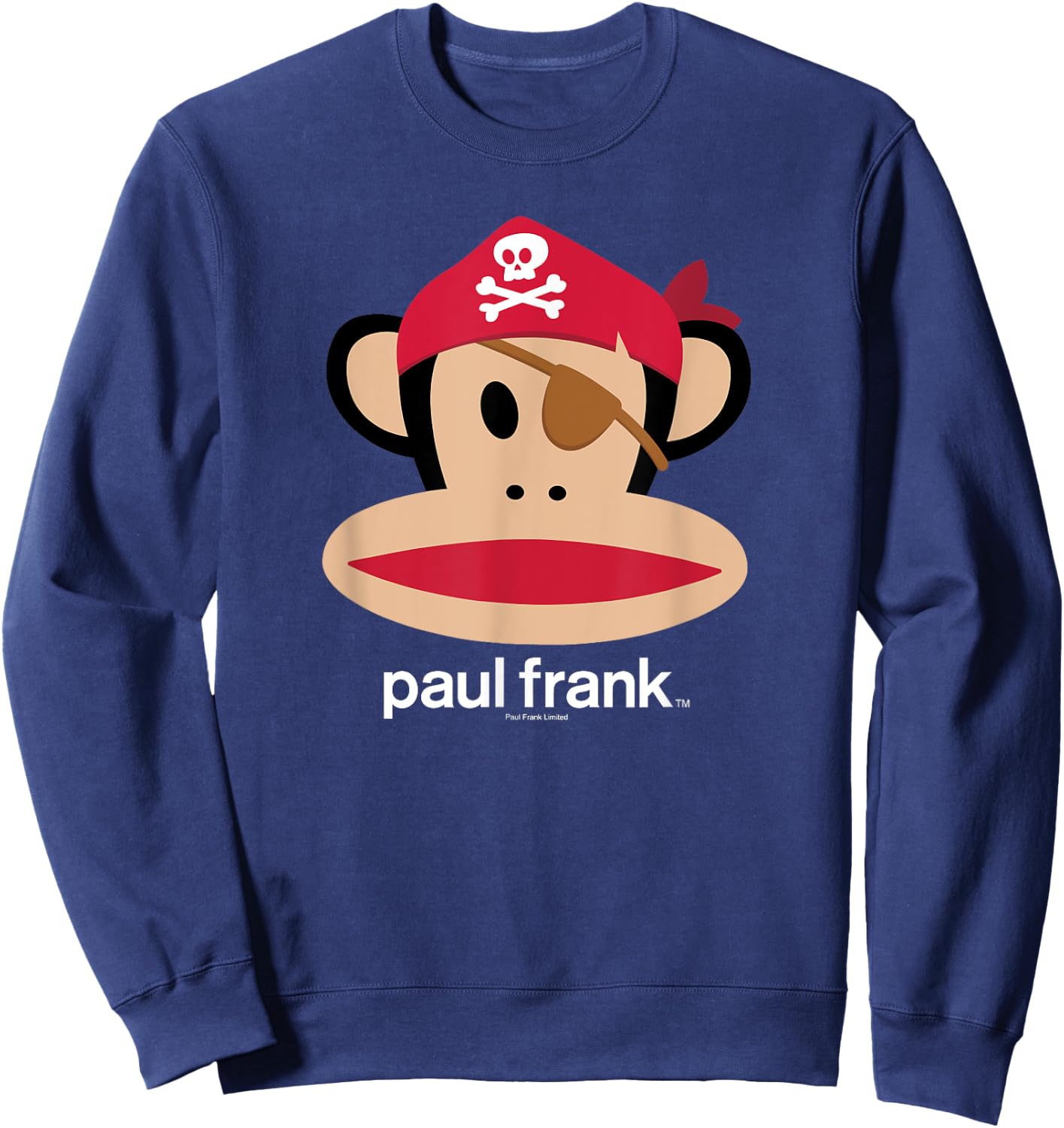 Paul Frank Halloween Julius Pirate Monkey Logo Sweatshirt - Sweatshirt | Navy