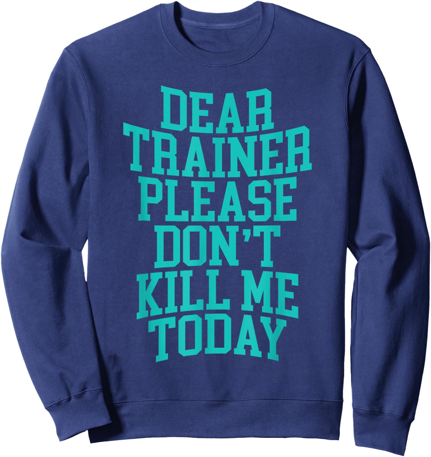 Dear Trainer, Please Don't Kill Me Today Sweatshirt - Sweatshirt | Navy