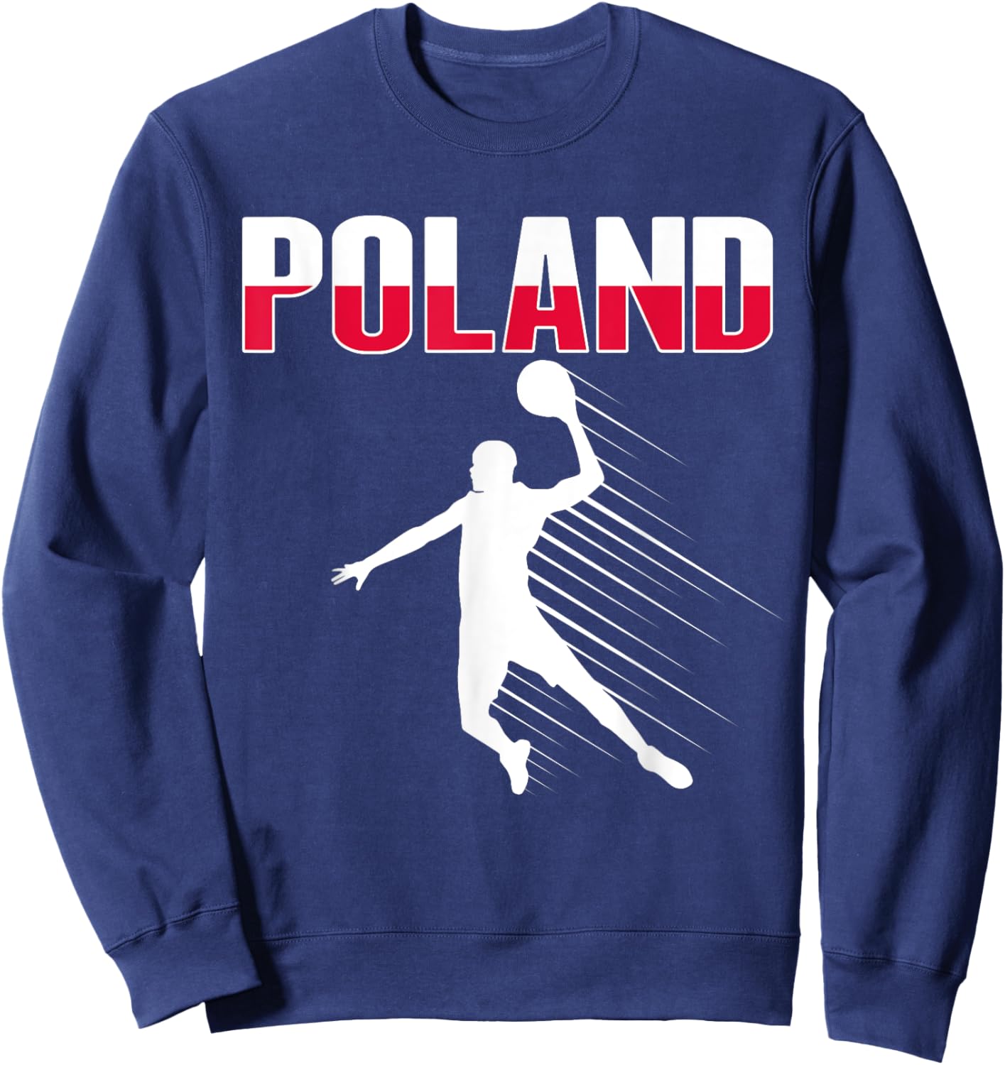 Poland Basketball Lovers Jersey Support Polish Baller Team Sweatshirt - Sweatshirt | Navy