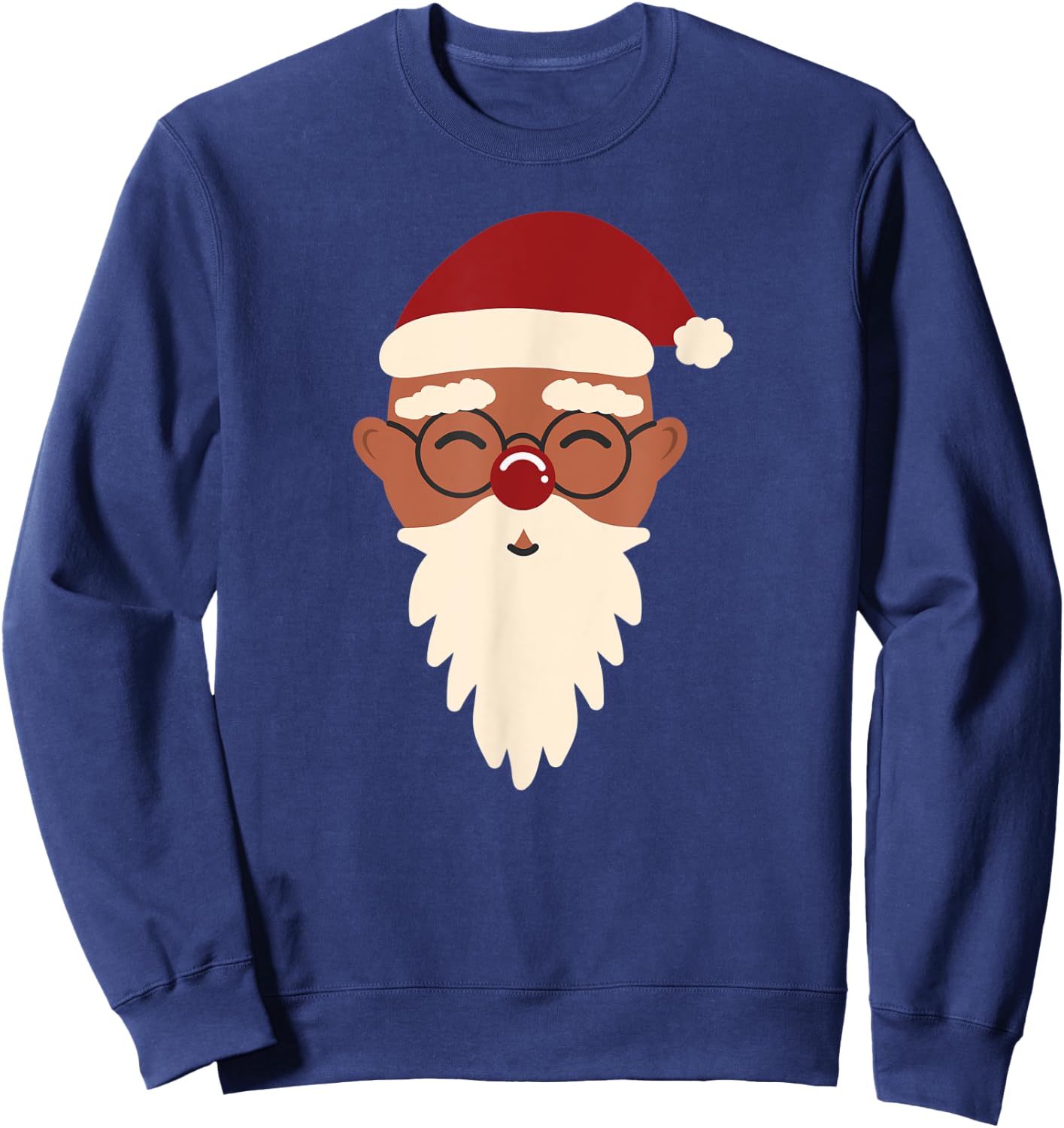 Indian Santa Claus Mr Mrs Couples Matching Christmas Pajamas Sweatshirt - Sweatshirt | Navy