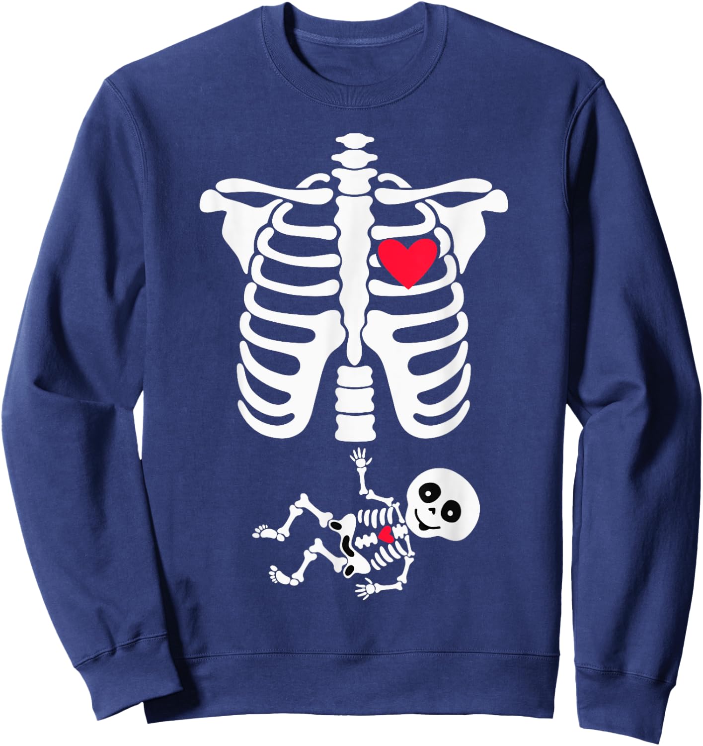 Halloween Costume for Pregnant Mom to Be Skeleton Sweatshirt - Sweatshirt | Navy